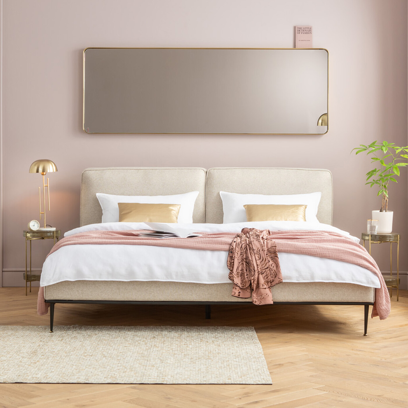 Зеркало Curve Rectangular Brass 200x70 см от KARE Design