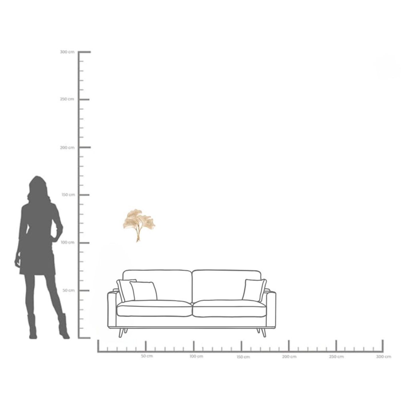 Украшение настенное Ginkgo Gold Small от KARE Design