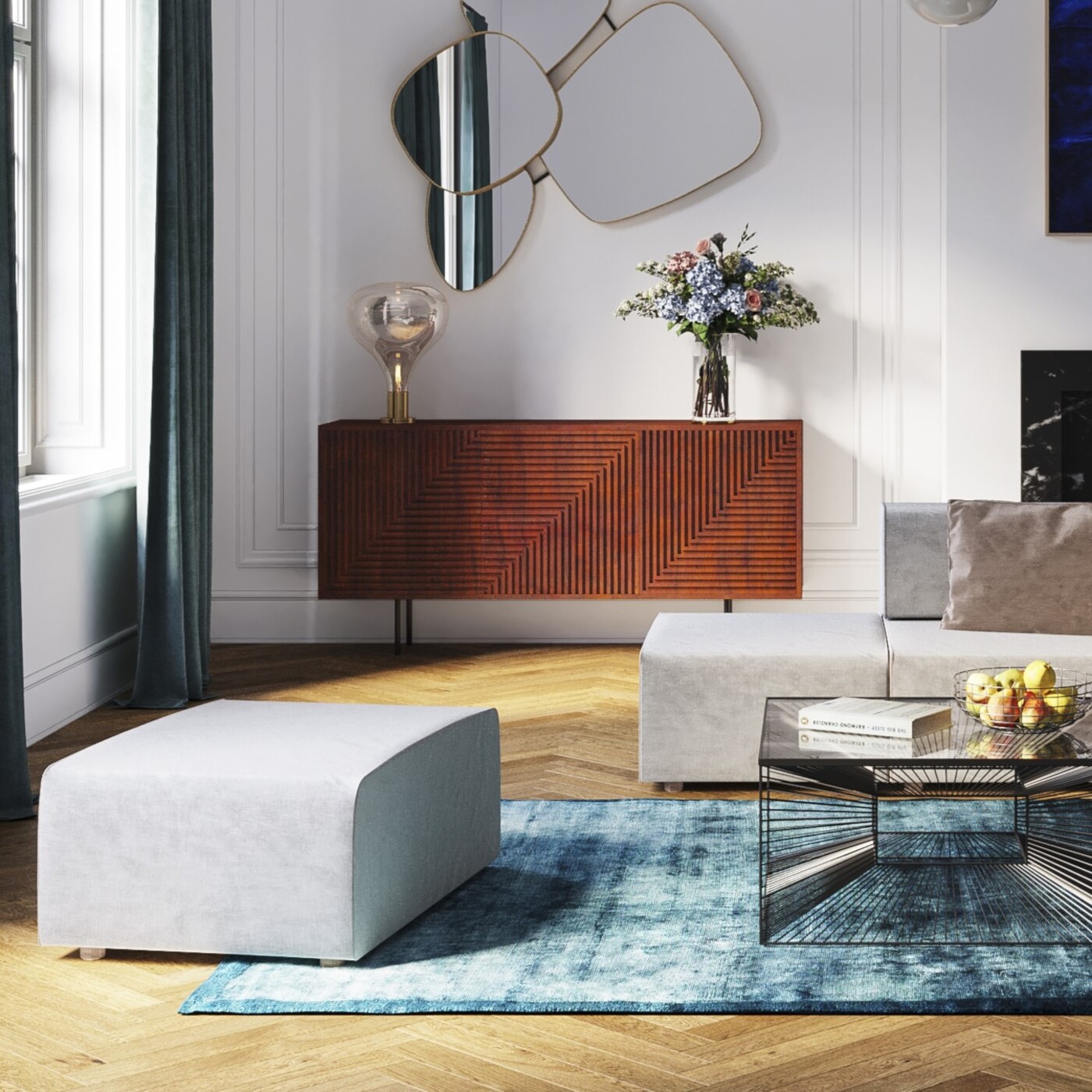 Пуф 68 Infinity Elements Grey от KARE Design