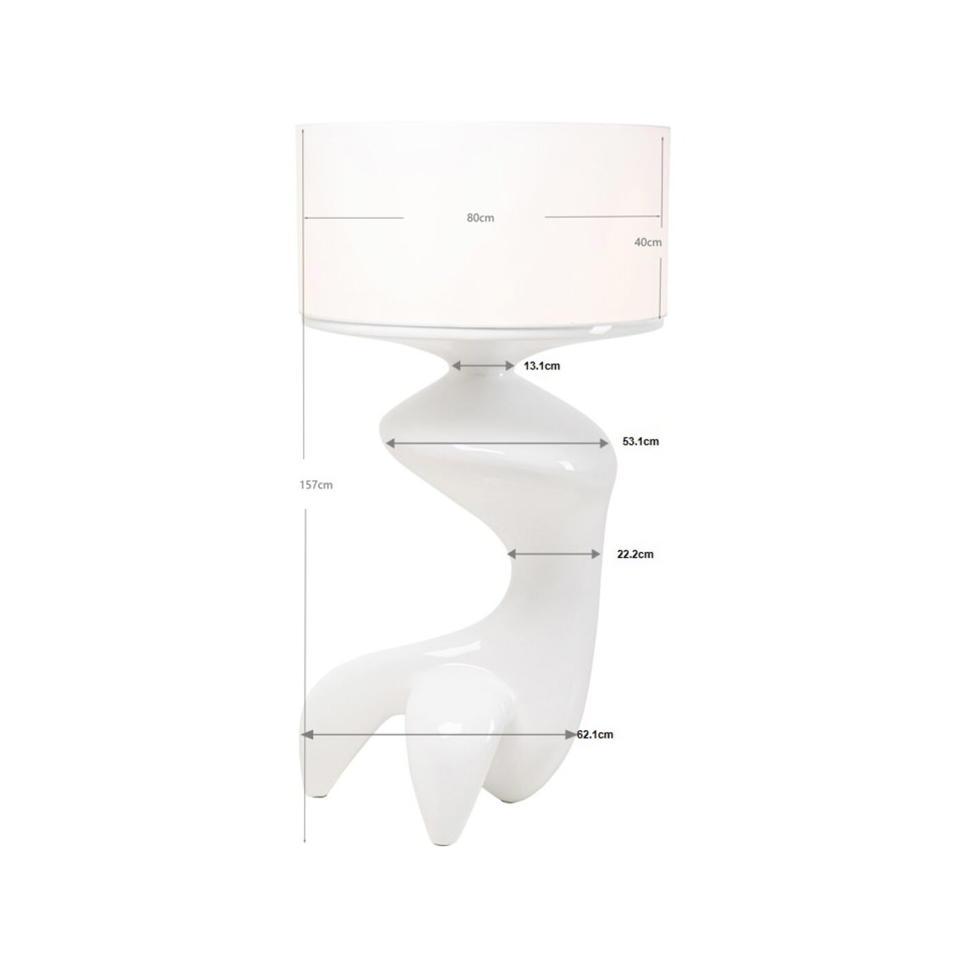 Светильник напольный KARE x Karim Rashid Flow Figure White 157cm от KARE Design