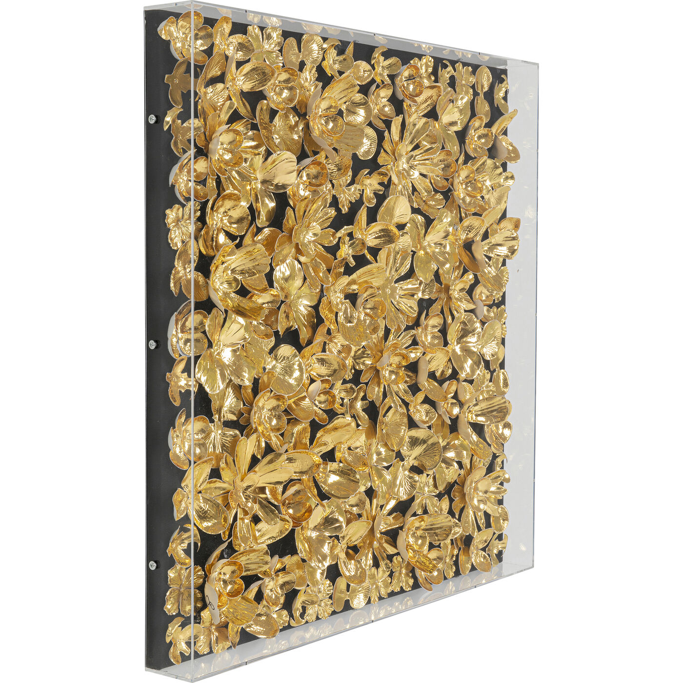 Панно настенное Gold Flower «Золотые цветы» 60x60 см