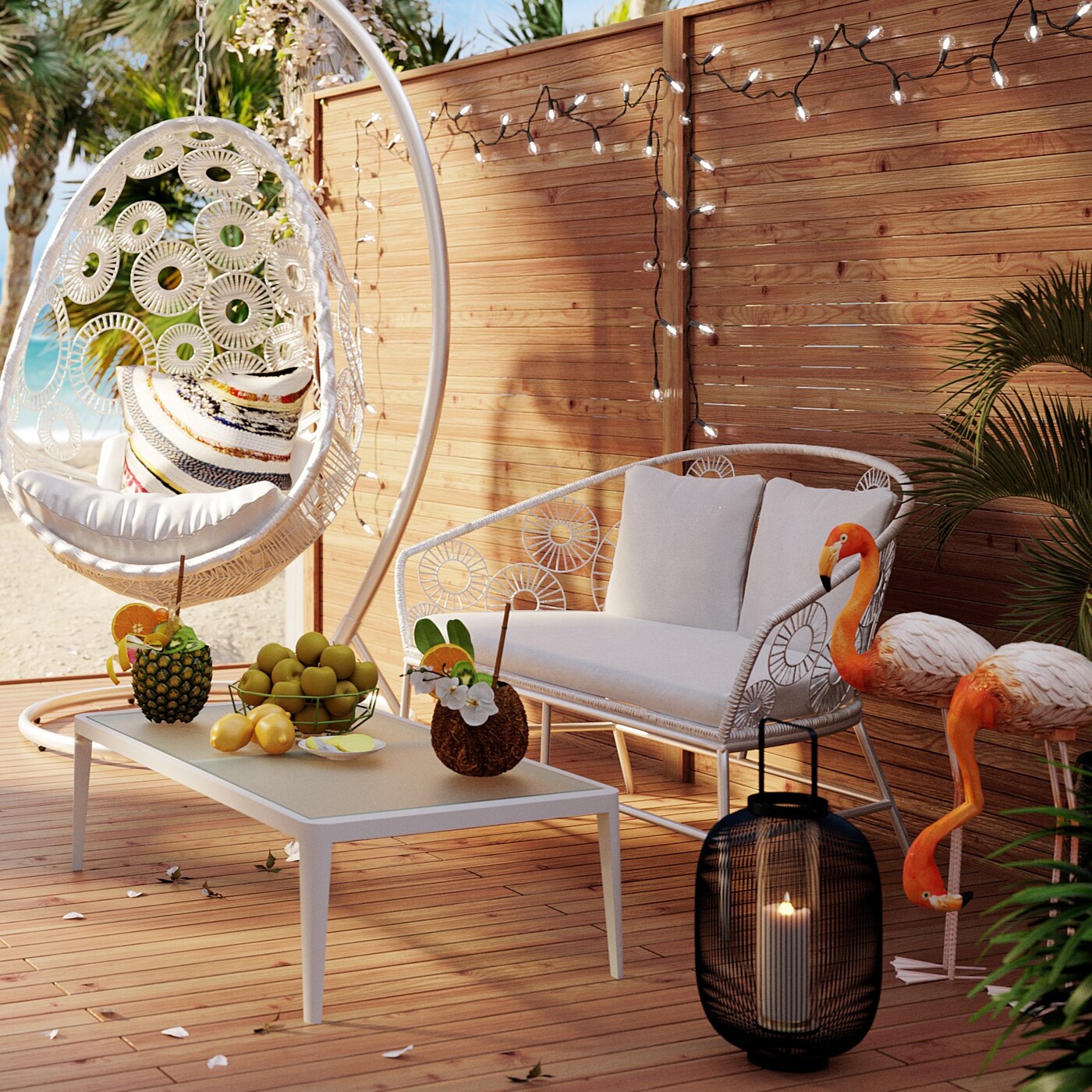 Стол кофейный Tiki White от KARE Design