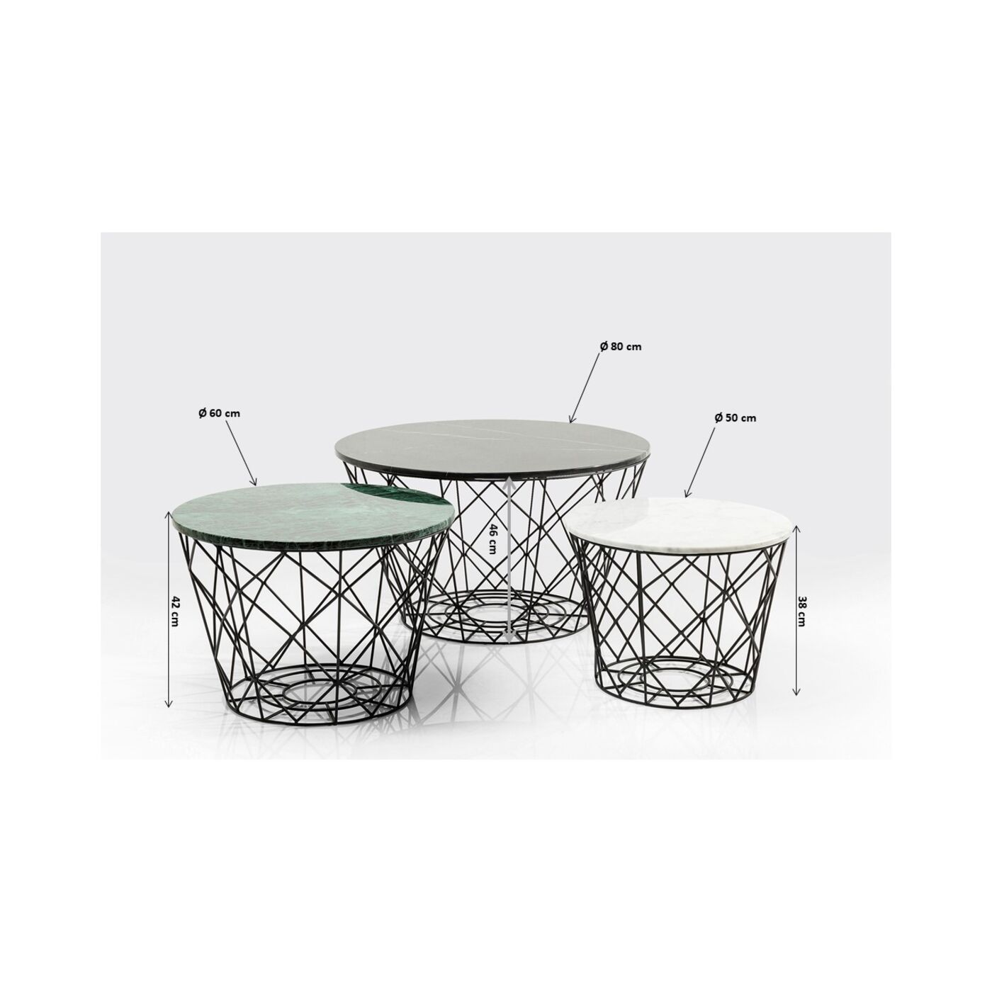 Стол кофейный East Round (3 предмета) от KARE Design