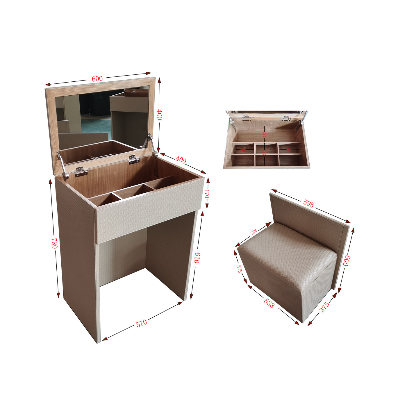 Столик для макияжа Make Up Small Venezia Cream 60cm от KARE Design