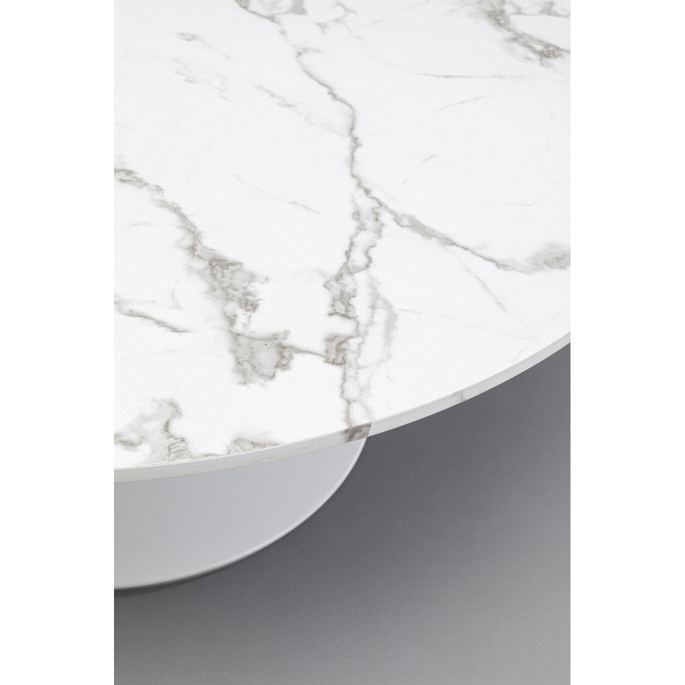 Стол кофейный Schickeria Marble White Ø110 см от KARE Design