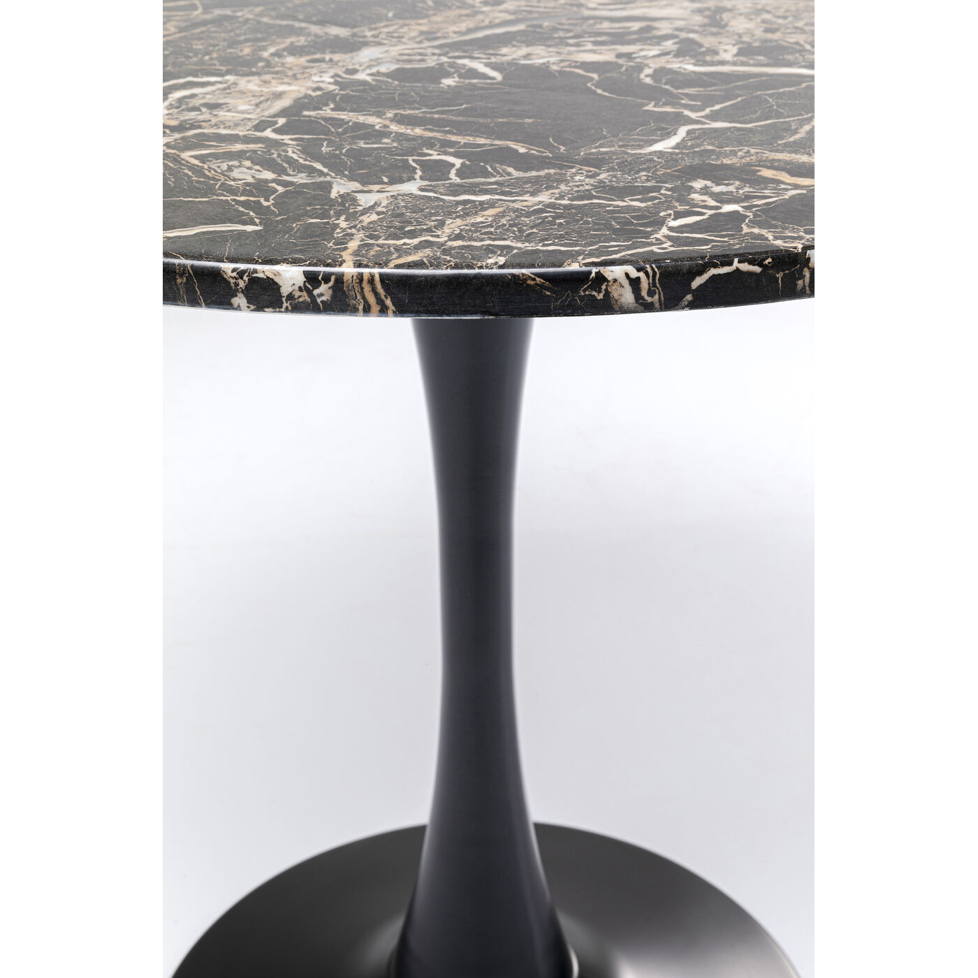 Стол Schickeria Marbleprint Black Ø80 см от KARE Design