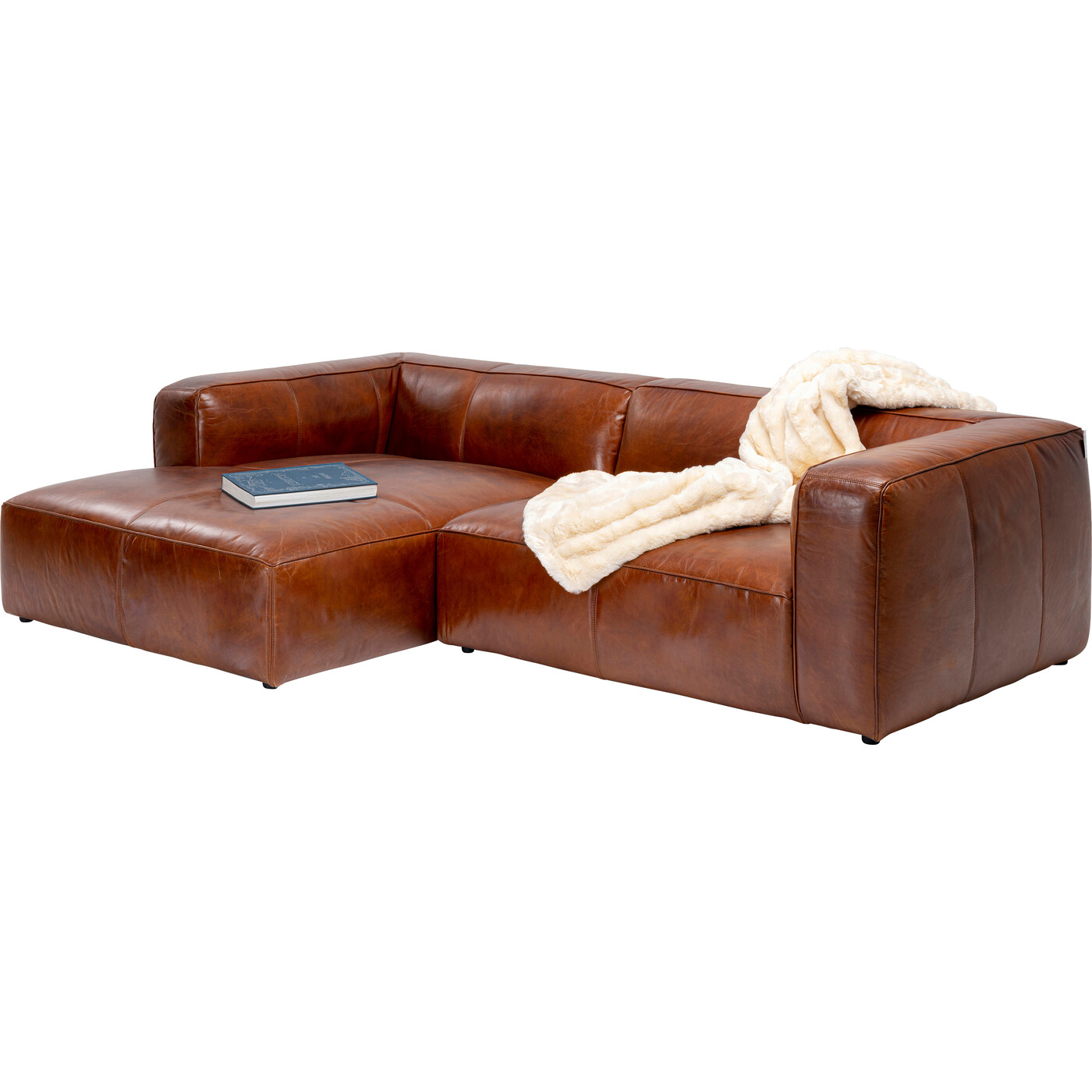 Диван угловой Cubetto Leather Brown 170x270 см от KARE Design