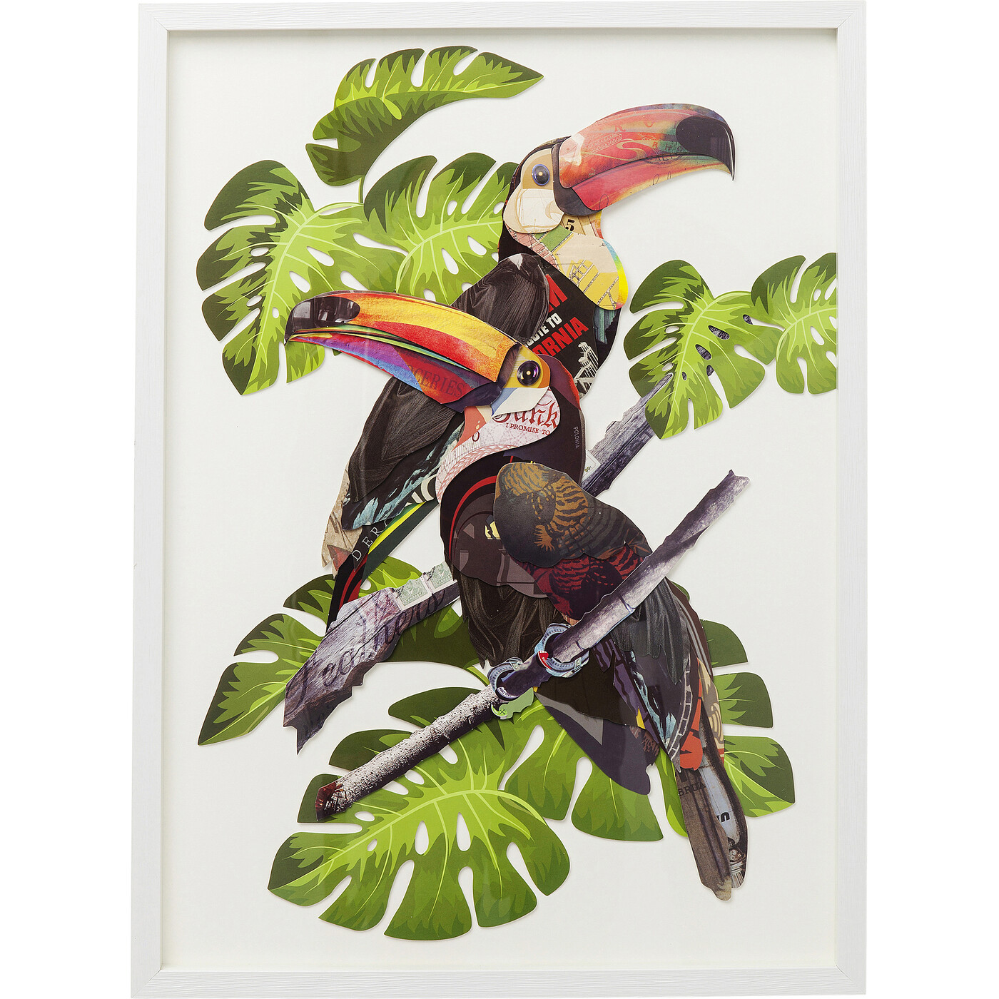 Картина в раме Art Paradise Bird Couble «Птицы» 70x50 см от KARE Design