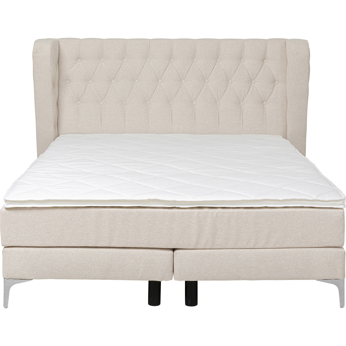 Кровать Boxspring с пружинным матрасом Benito Moon Cream 160x200 см от KARE Design