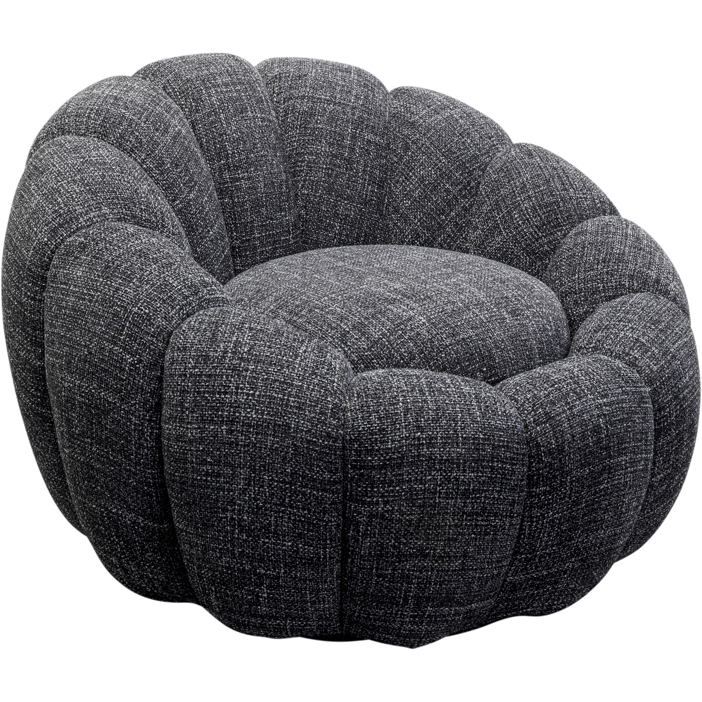 Кресло вращающееся Peppo Bloom Melange Black от KARE Design
