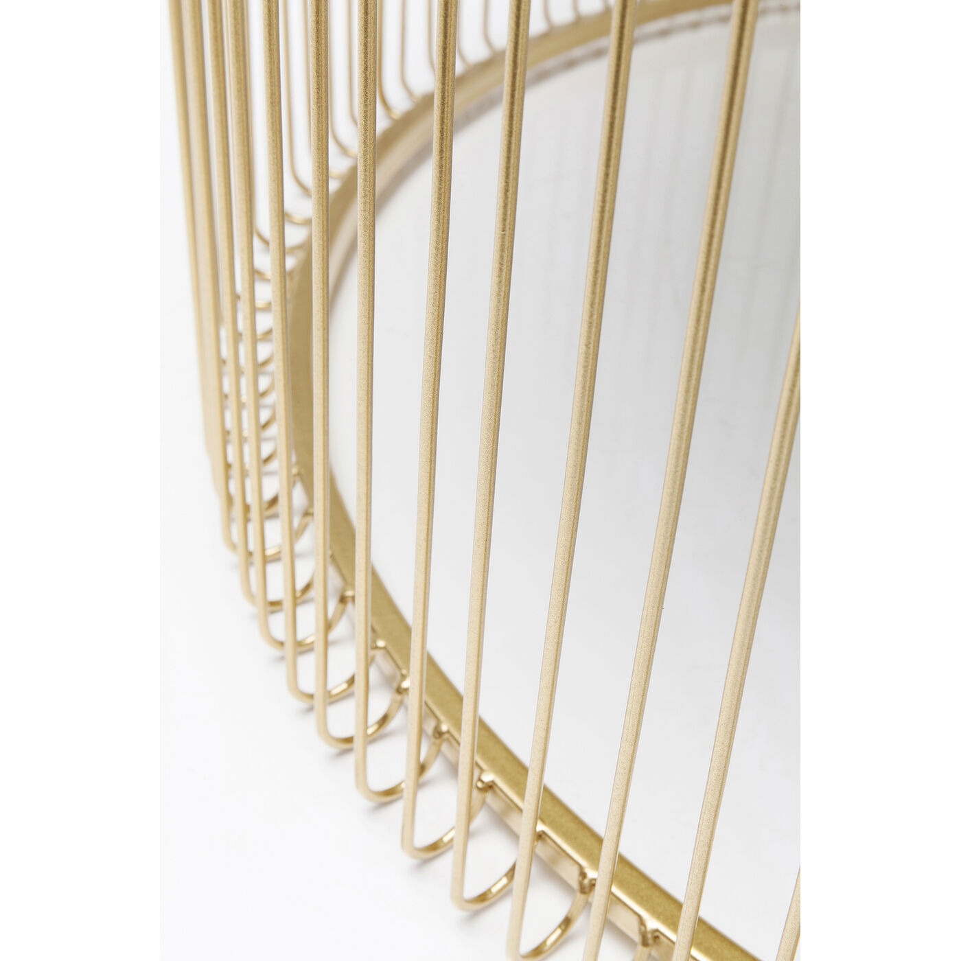 Стол кофейный Wire Uno Brass Ø80 см от KARE Design