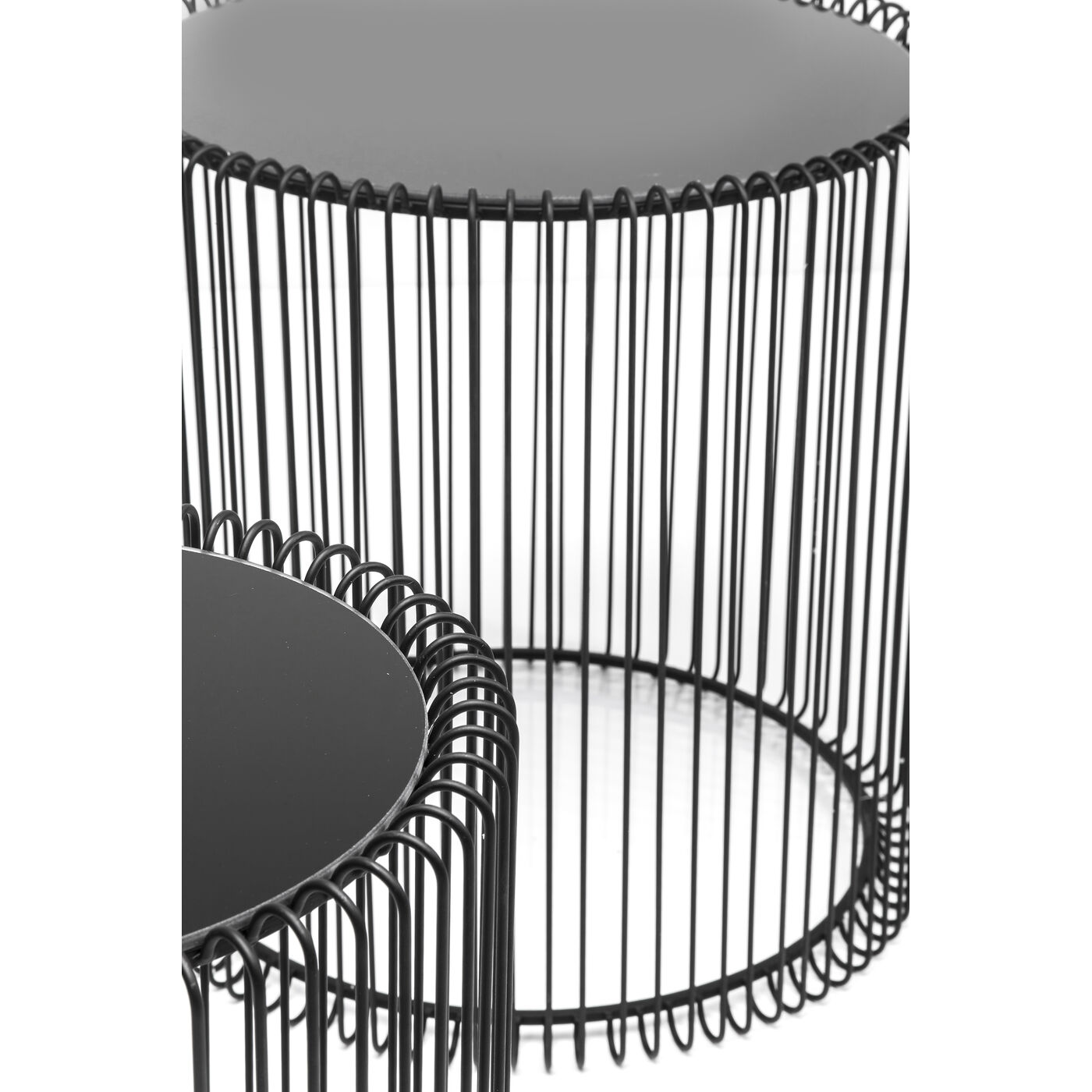 Стол приставной Wire Black Ø44 см (2 шт) от KARE Design