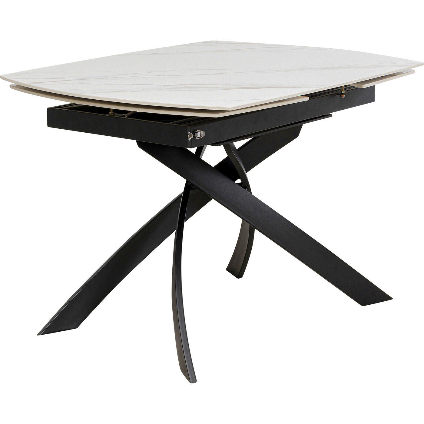 Стол раздвижной Twist Onyx 120(30+30)x90 см от KARE Design