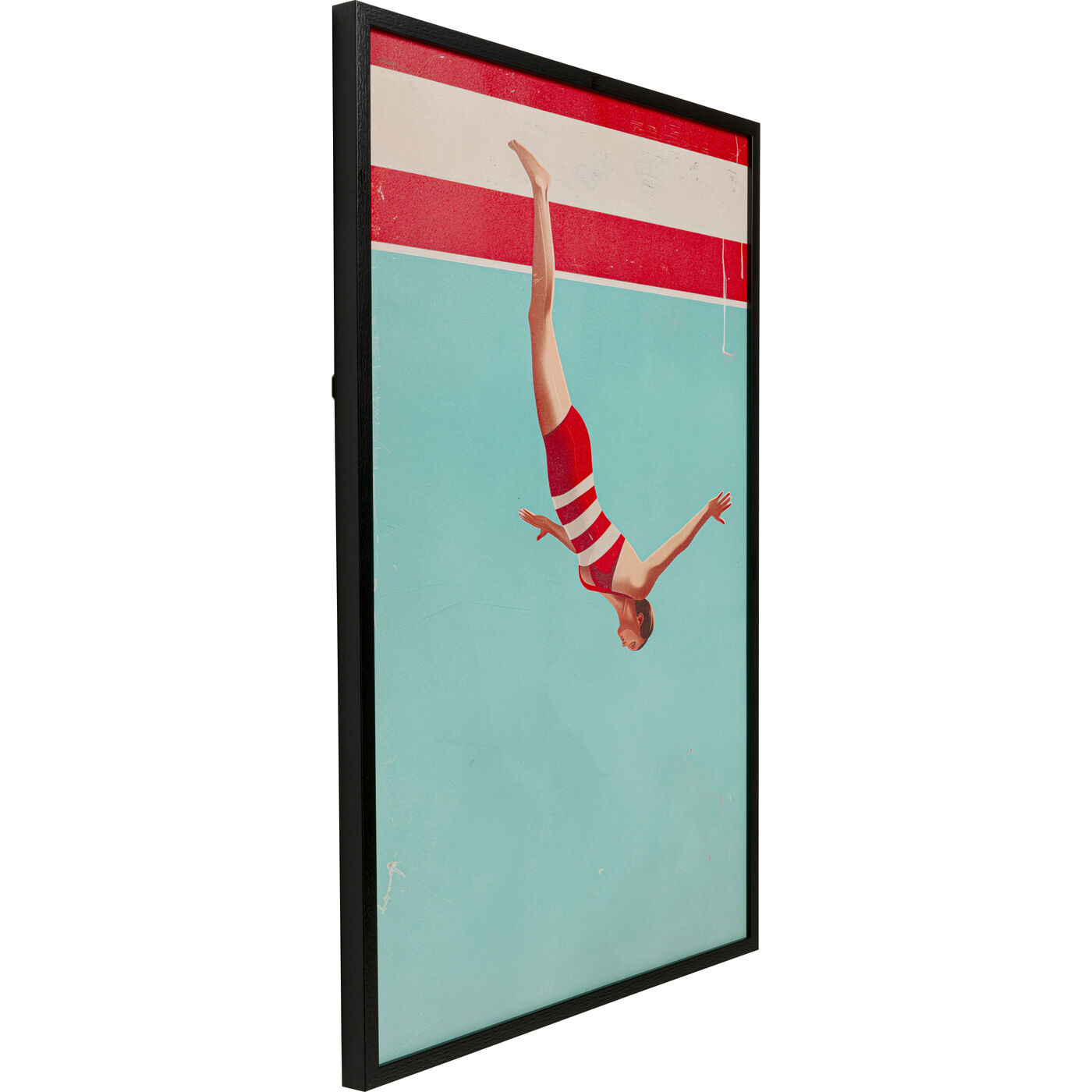 Картина в раме Jumping Girl Down «Прыгающая девушка» 103x73 см от KARE Design