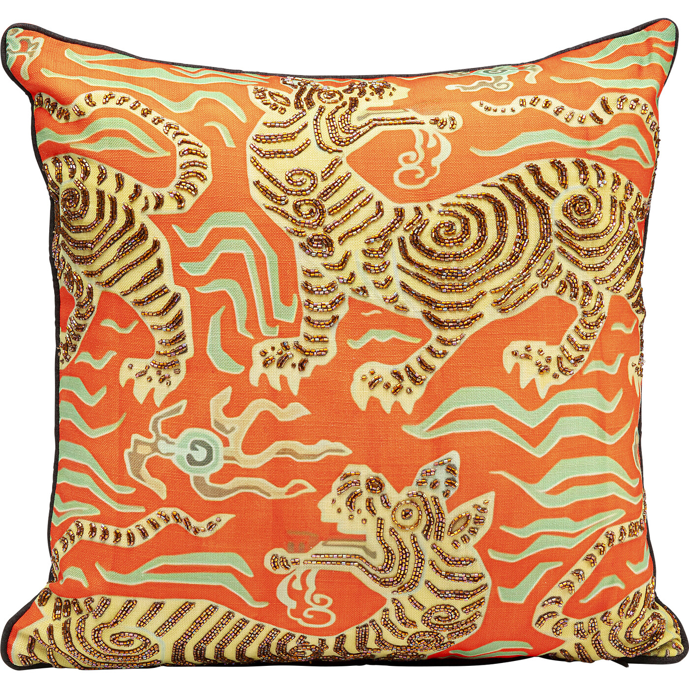 Подушка Tiger Love «Влюблённый тигр» 45x45 см, Красный от KARE Design
