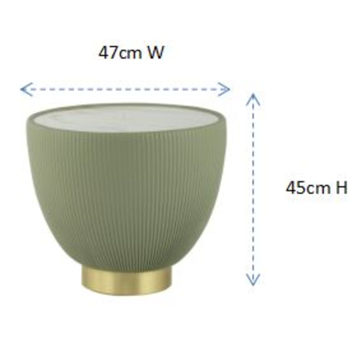 Стол приставной Endless Vegas Green Ø47 см от KARE Design