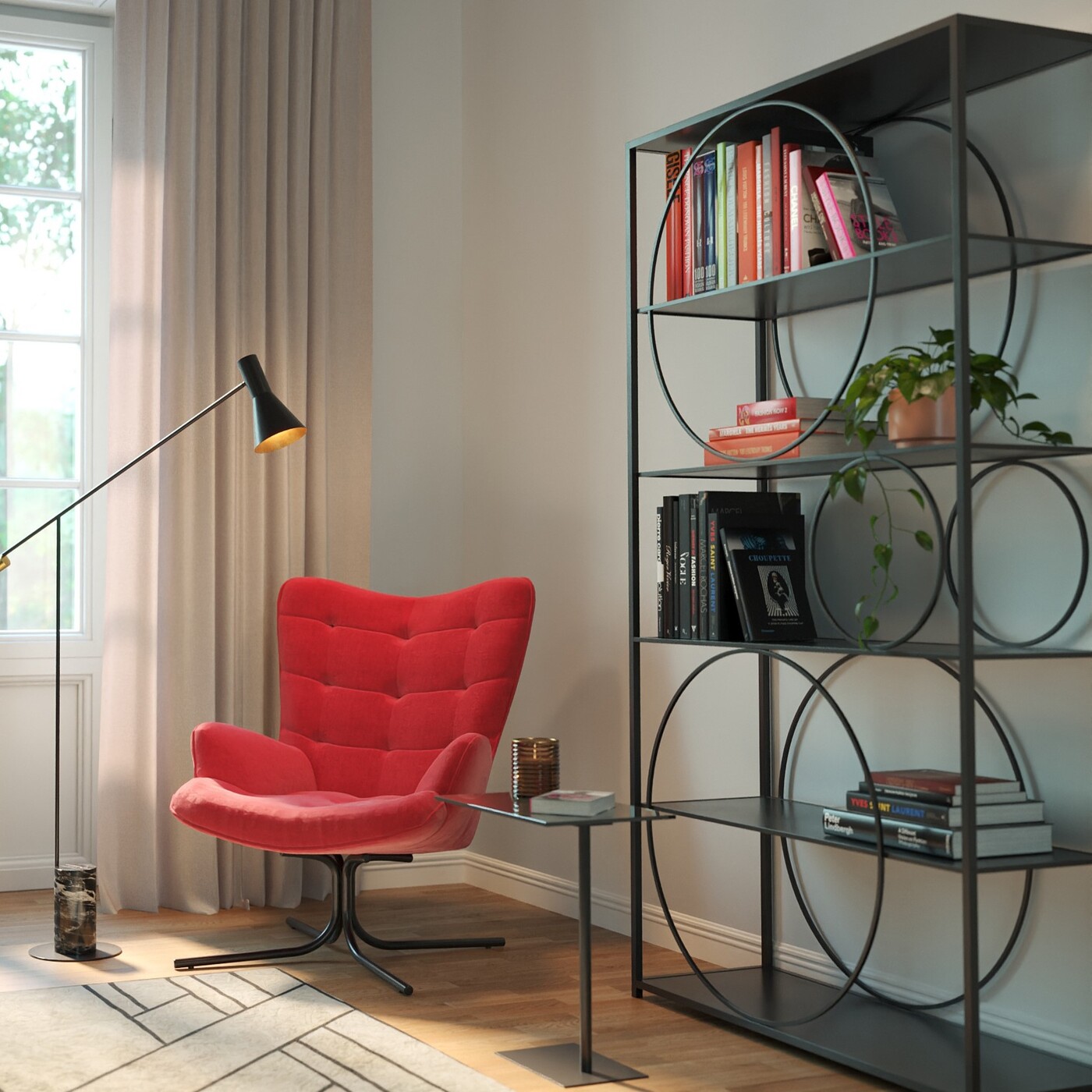 Стеллаж Circle Black 100x200 см от KARE Design