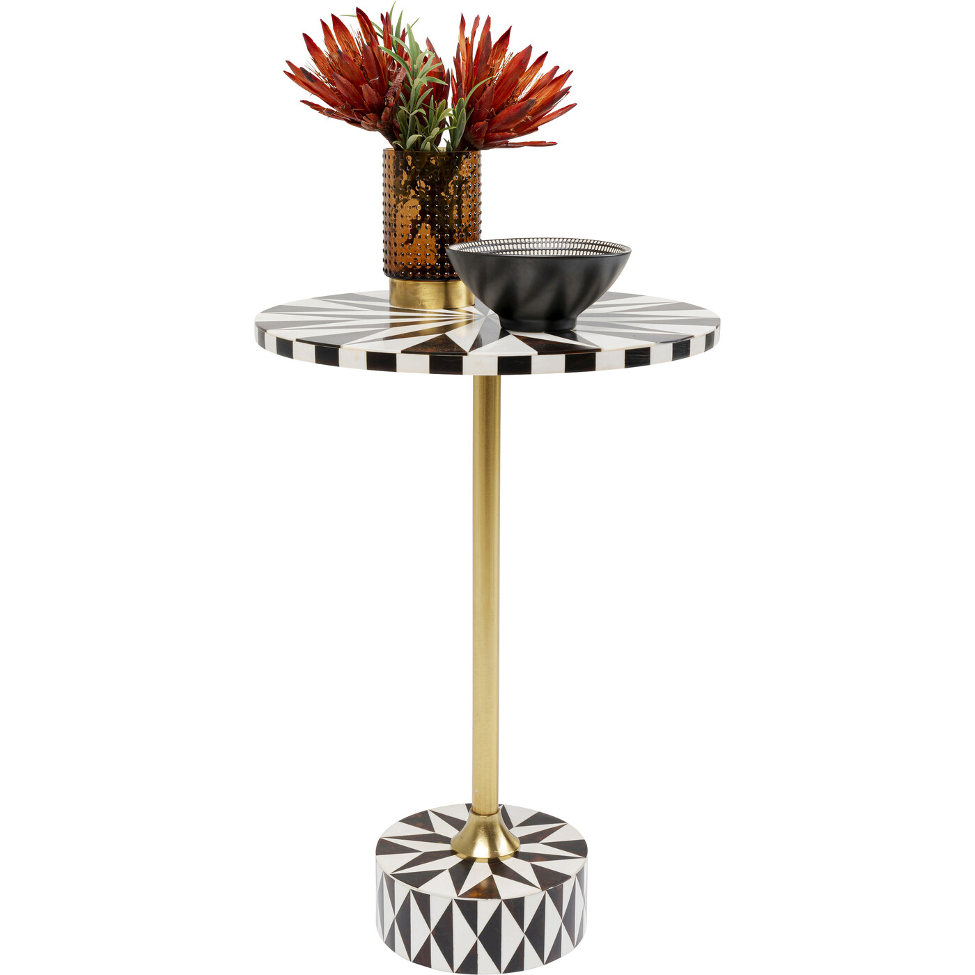 Стол приставной Domero Star Brown White Ø40 см от KARE Design