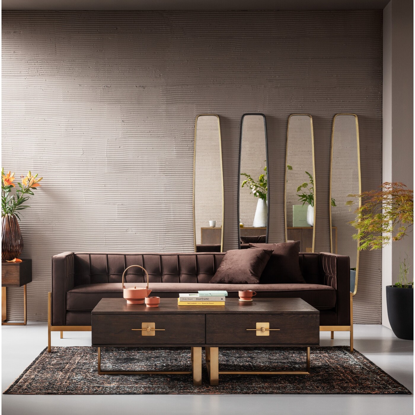 Диван трехместный Loft Brown от KARE Design