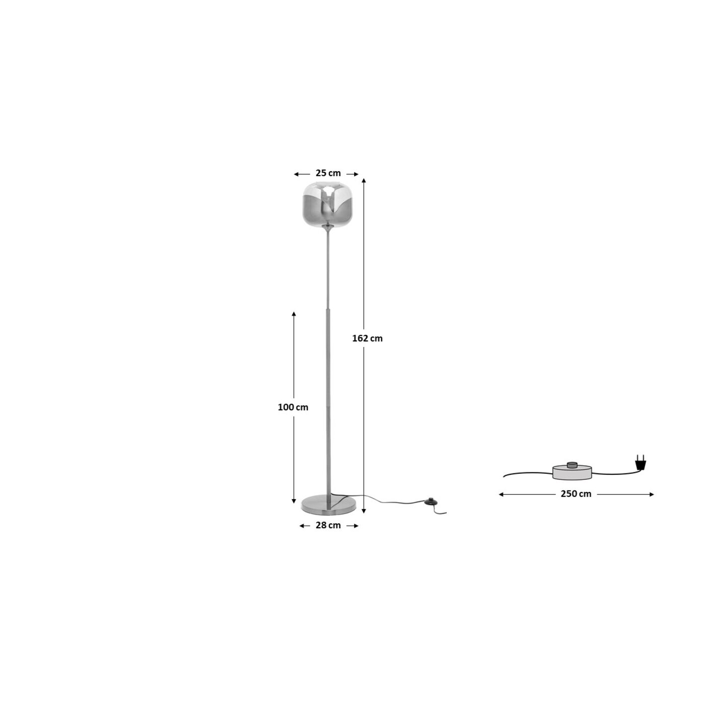 Светильник напольный Chrome Goblet Ball от KARE Design