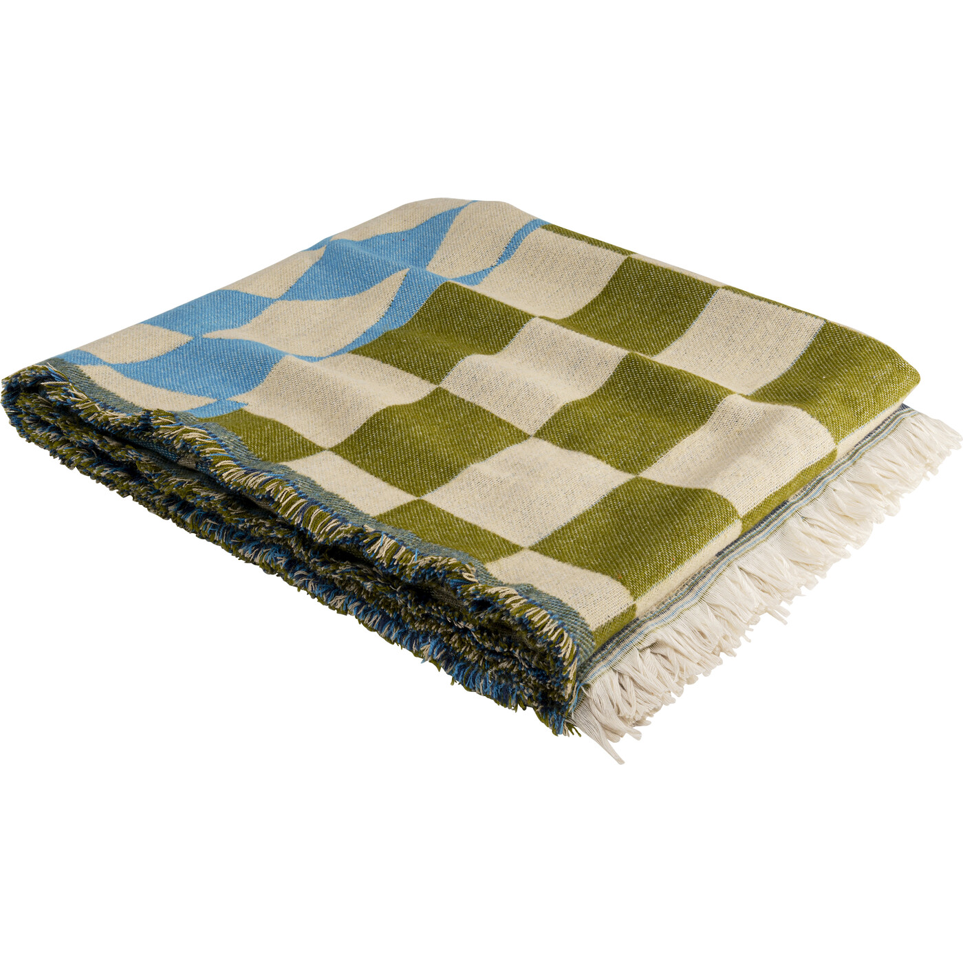 Покрывало Checker «Шахматная клетка» 170x130 см, Сине-зелёный от KARE Design