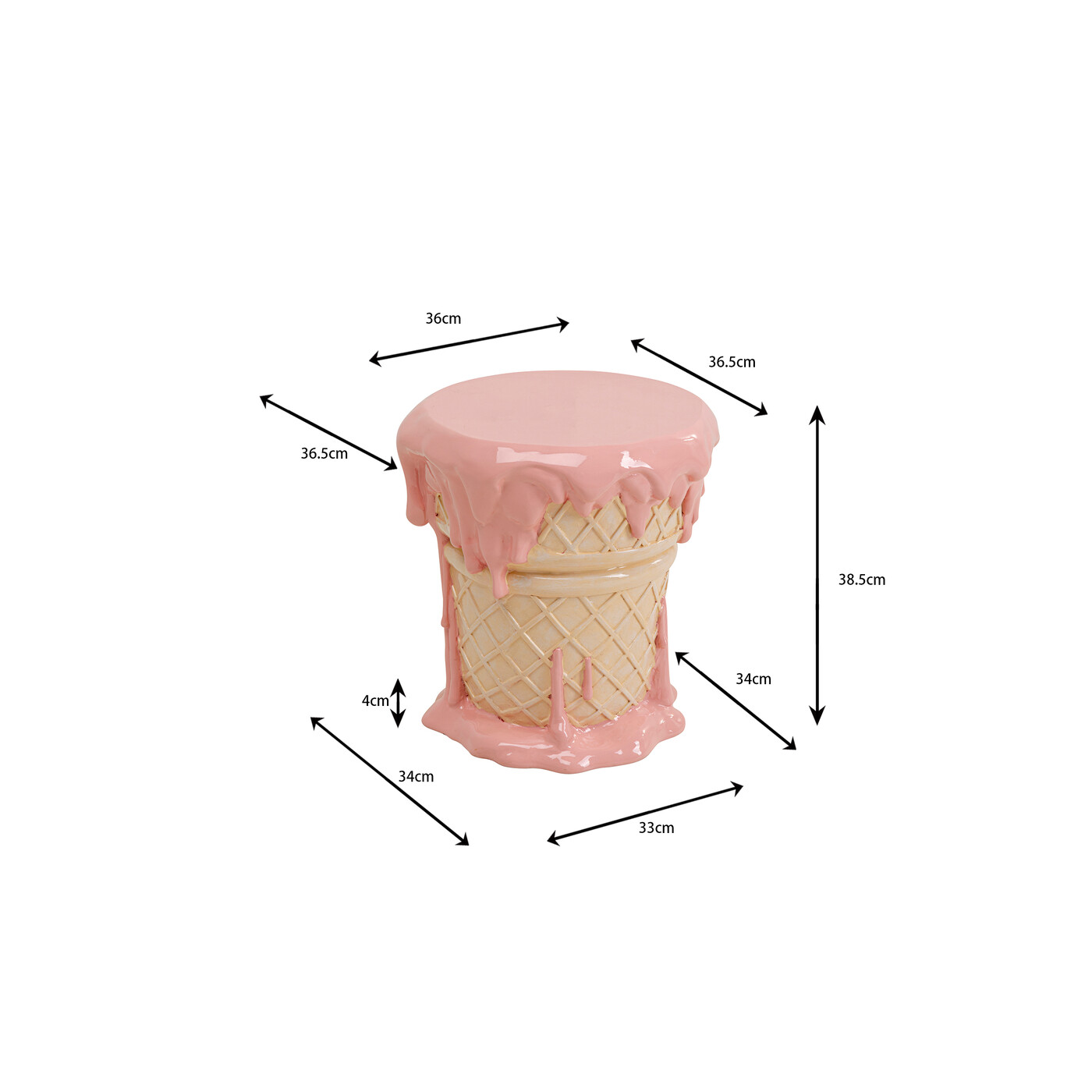 Пуф Ice Cream Pink Ø37cm от KARE Design