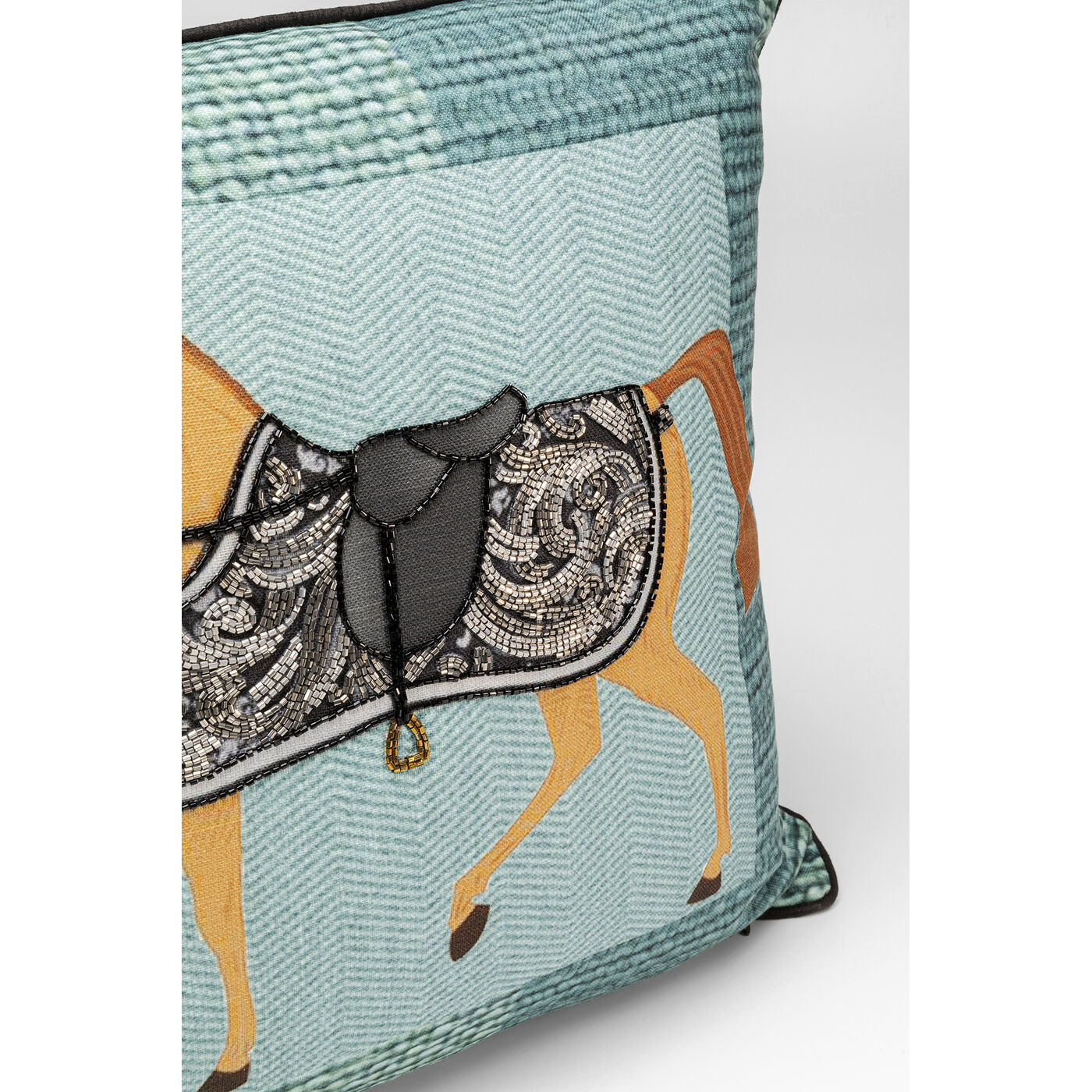 Подушка Show Horse Plaid «Лошадь в клетку» 45x45 см от KARE Design
