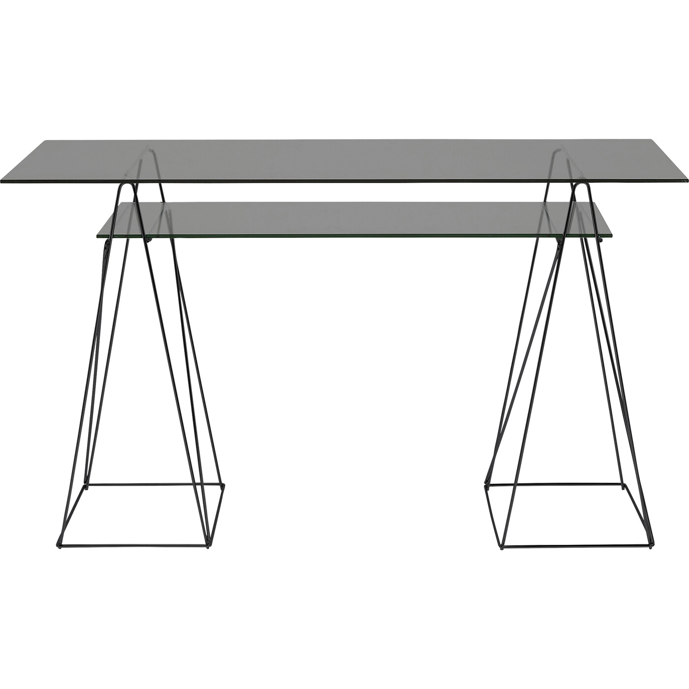 Стол Polar Black с закаленным стеклом 135x65 см от KARE Design