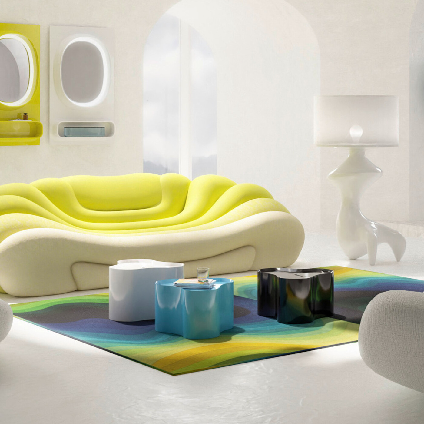 Стол приставной KARE x Karim Rashid Lotus Black 35 см от KARE Design
