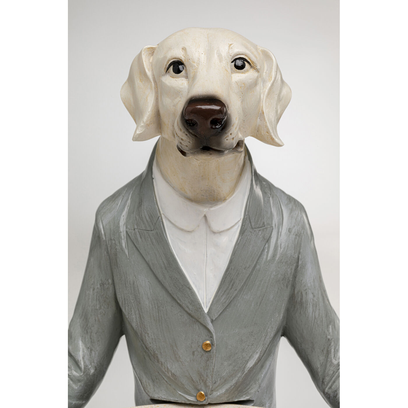 Фигура декоративная Gentleman Dog Tray «Пёс-джентльмен с подносом» 29 см от KARE Design