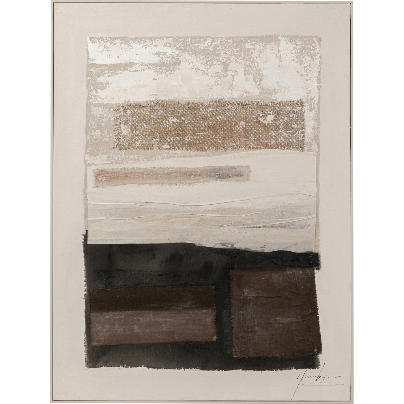 Картина Lontano Brown «Абстракция» 90x120 см, Коричневый от KARE Design