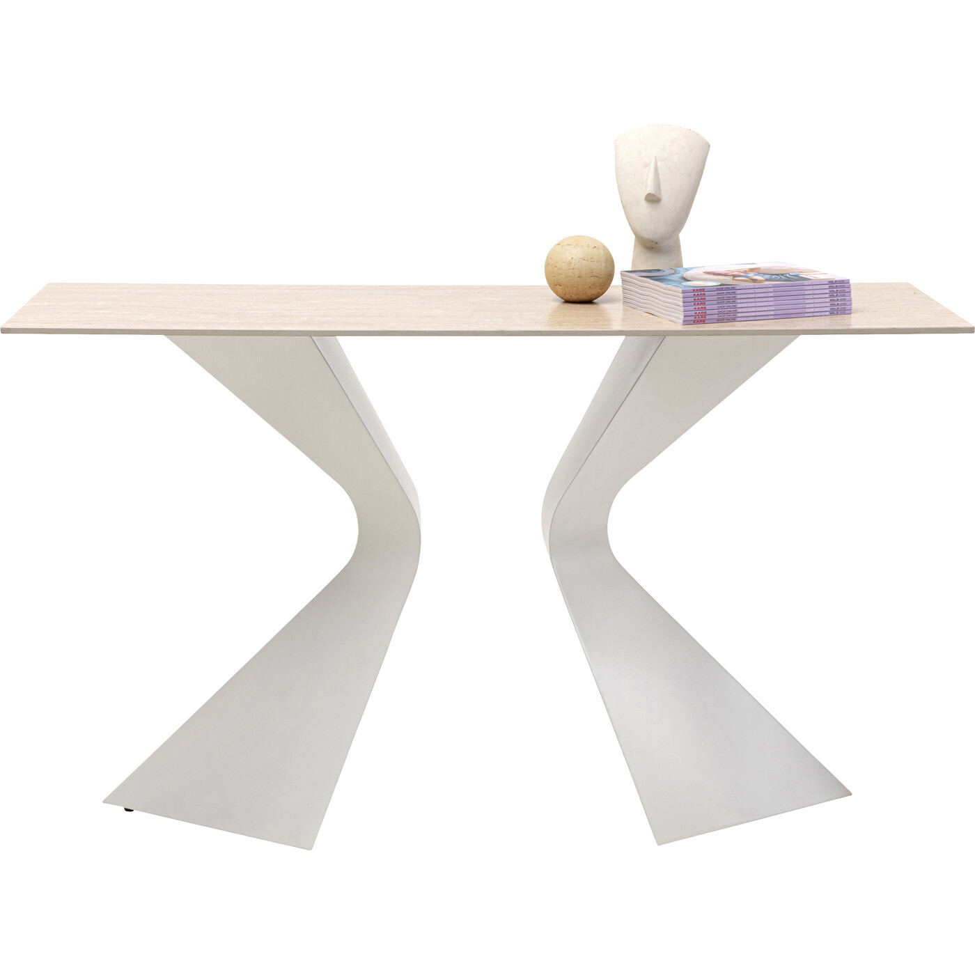 Консоль Gloria Travertin Greige 140x81cm от KARE Design