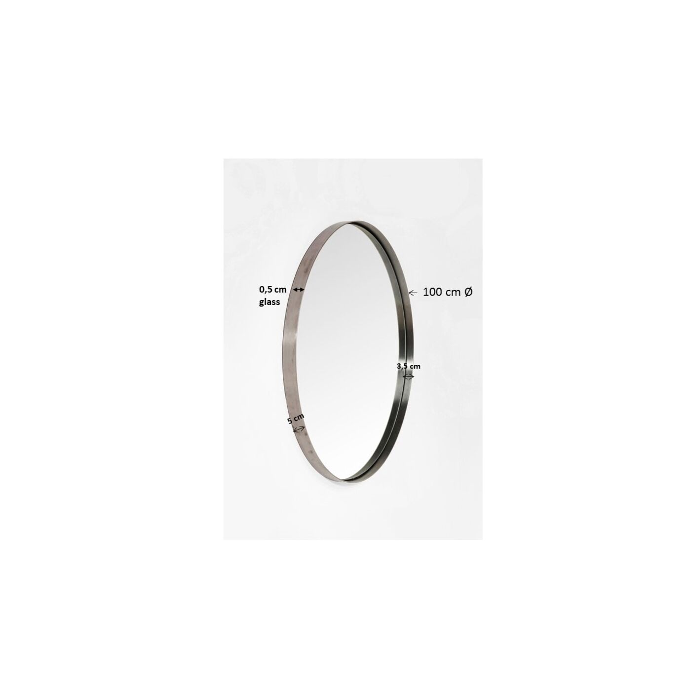 Зеркало Curve Round Brass Ø100 см от KARE Design