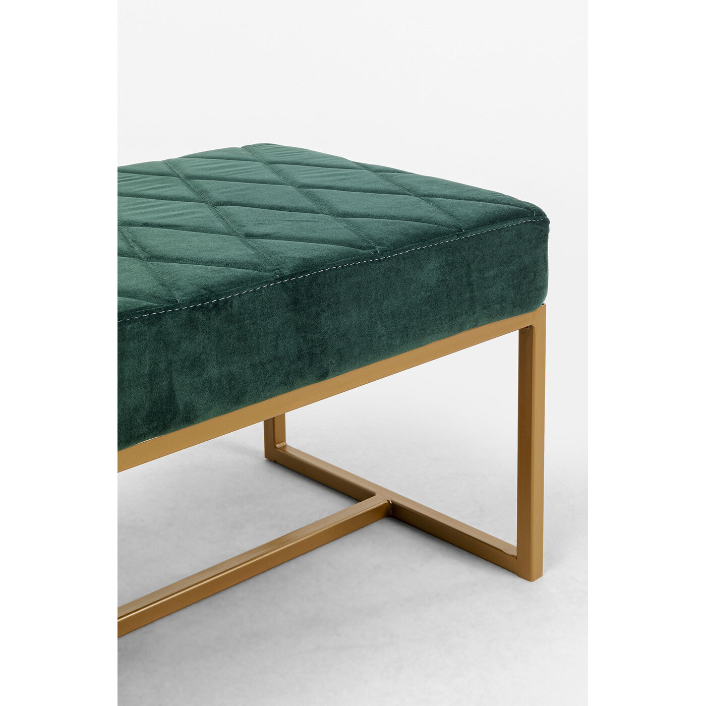Скамья Smart Dark green Brass 150x40 см от KARE Design