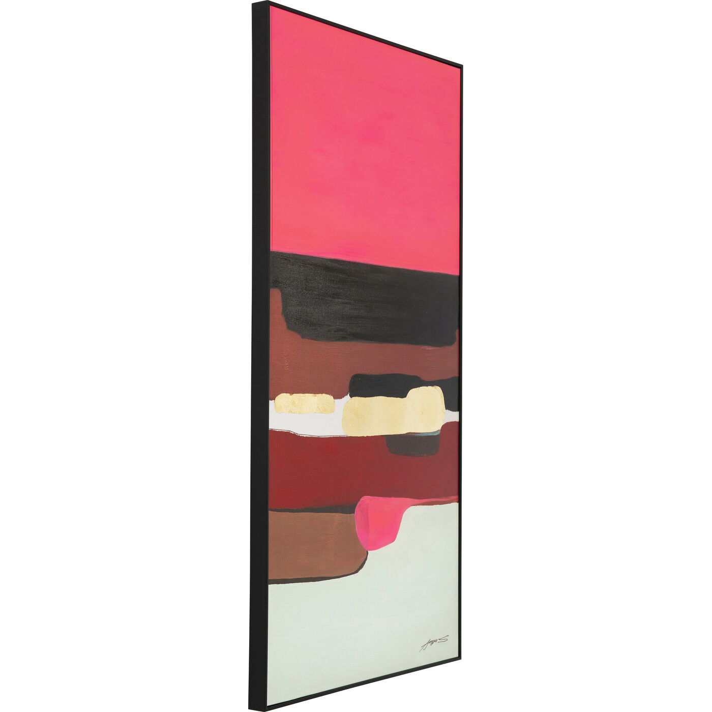 Картина в раме Abstract Shapes Pink «Абстрактные формы» 73x143 см, Розовый