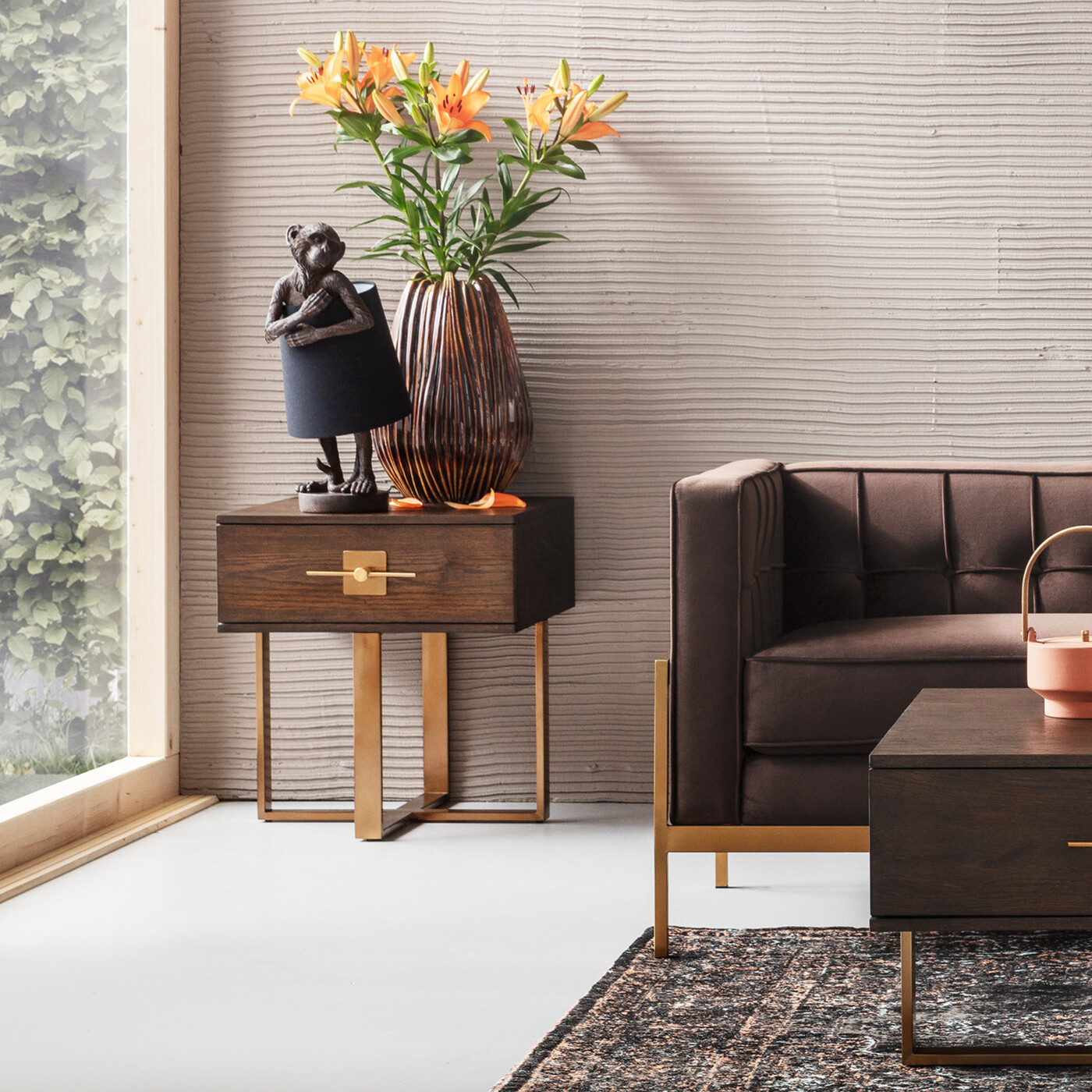 Светильник настольный "Обезьяна" Animal Monkey Brown Black от KARE Design