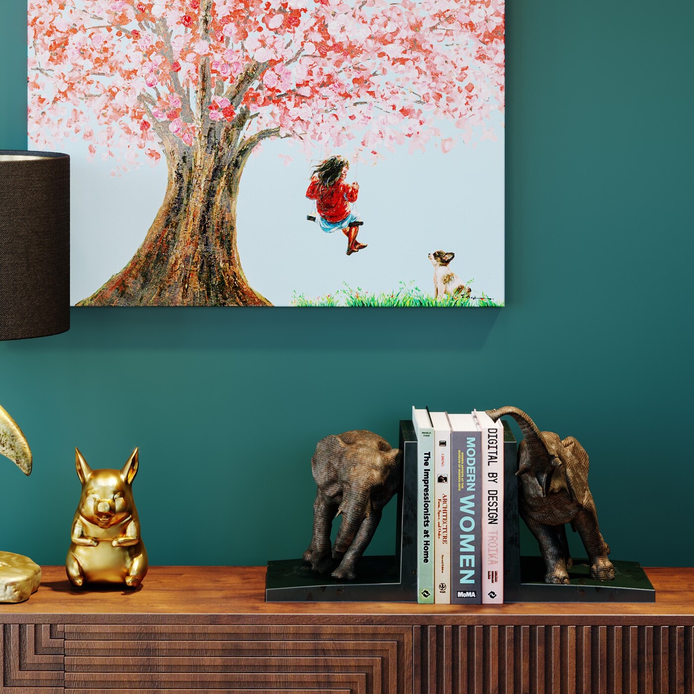 Держатель для книг Elephants «Два слона» 25 см (2 шт) от KARE Design