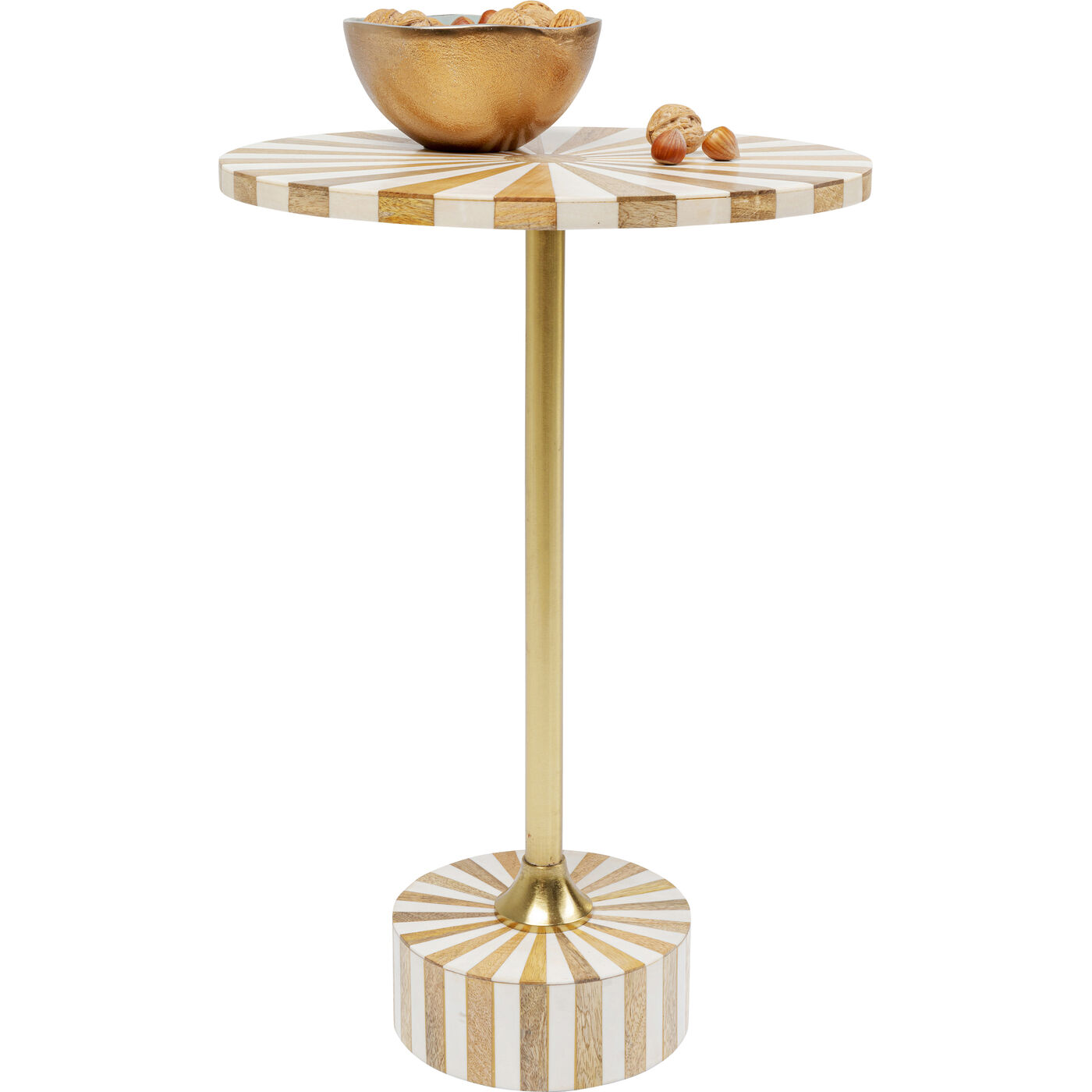 Стол приставной Domero Cirque Gold White Ø40 см