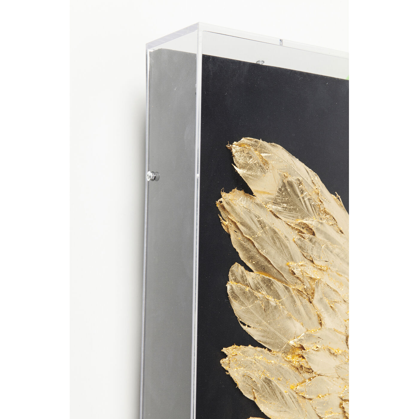 Украшение настенное Wings Gold Black «Крылья» 120x120 см, Чёрный от KARE Design