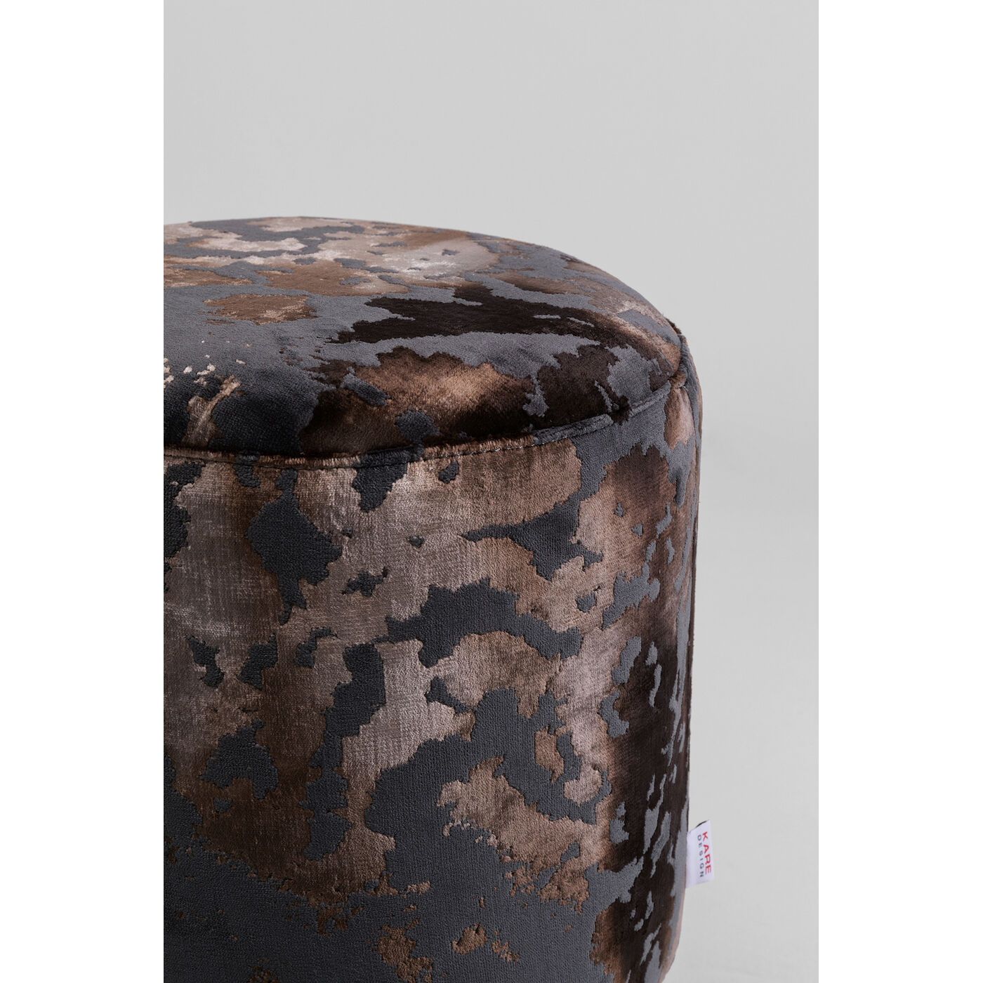 Пуф Cherry Astoria Grey Black Ø36cm Limited от KARE Design