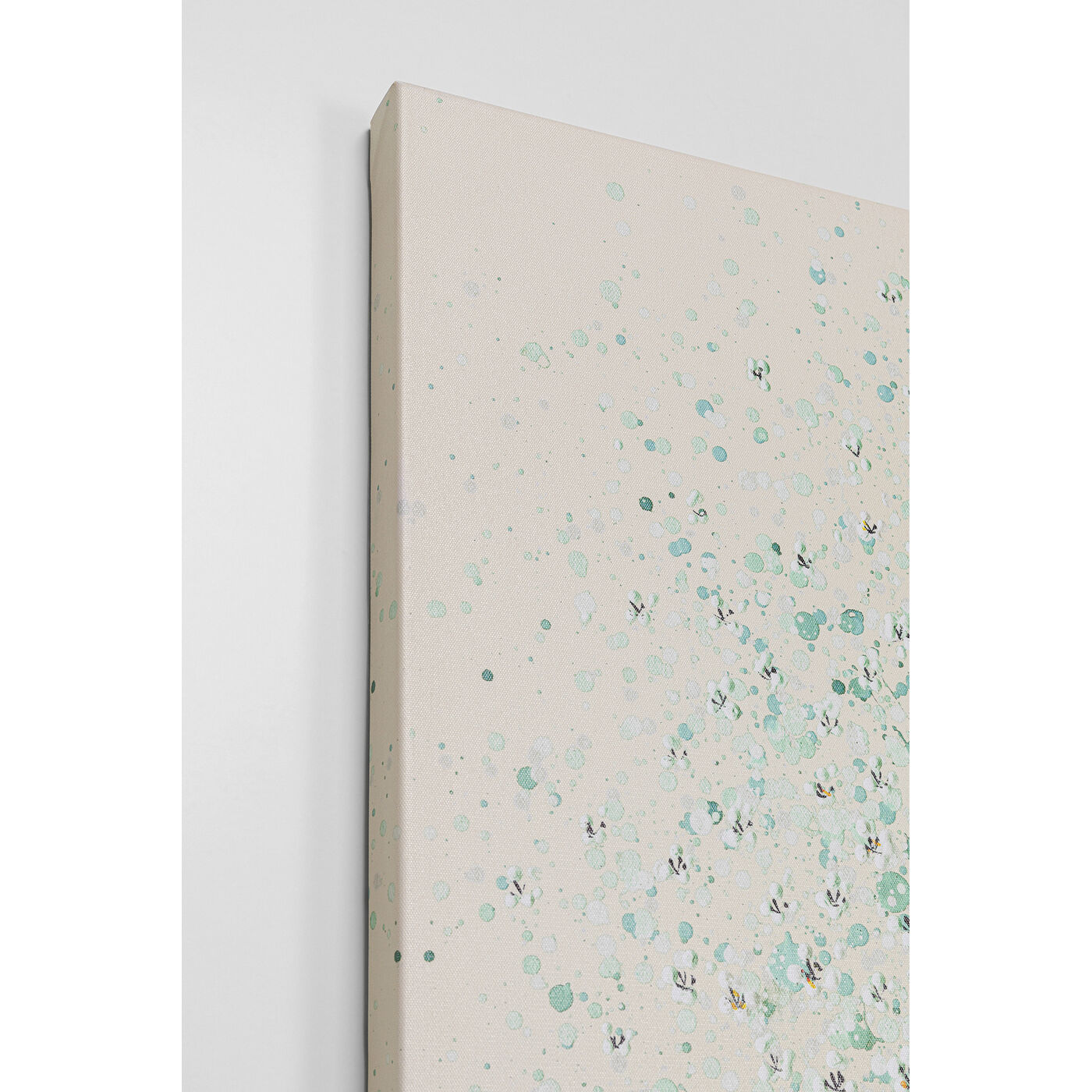 Картина на холсте Flower Boat Beige Green «Лодка с цветами» 120x160 см, Бежевый