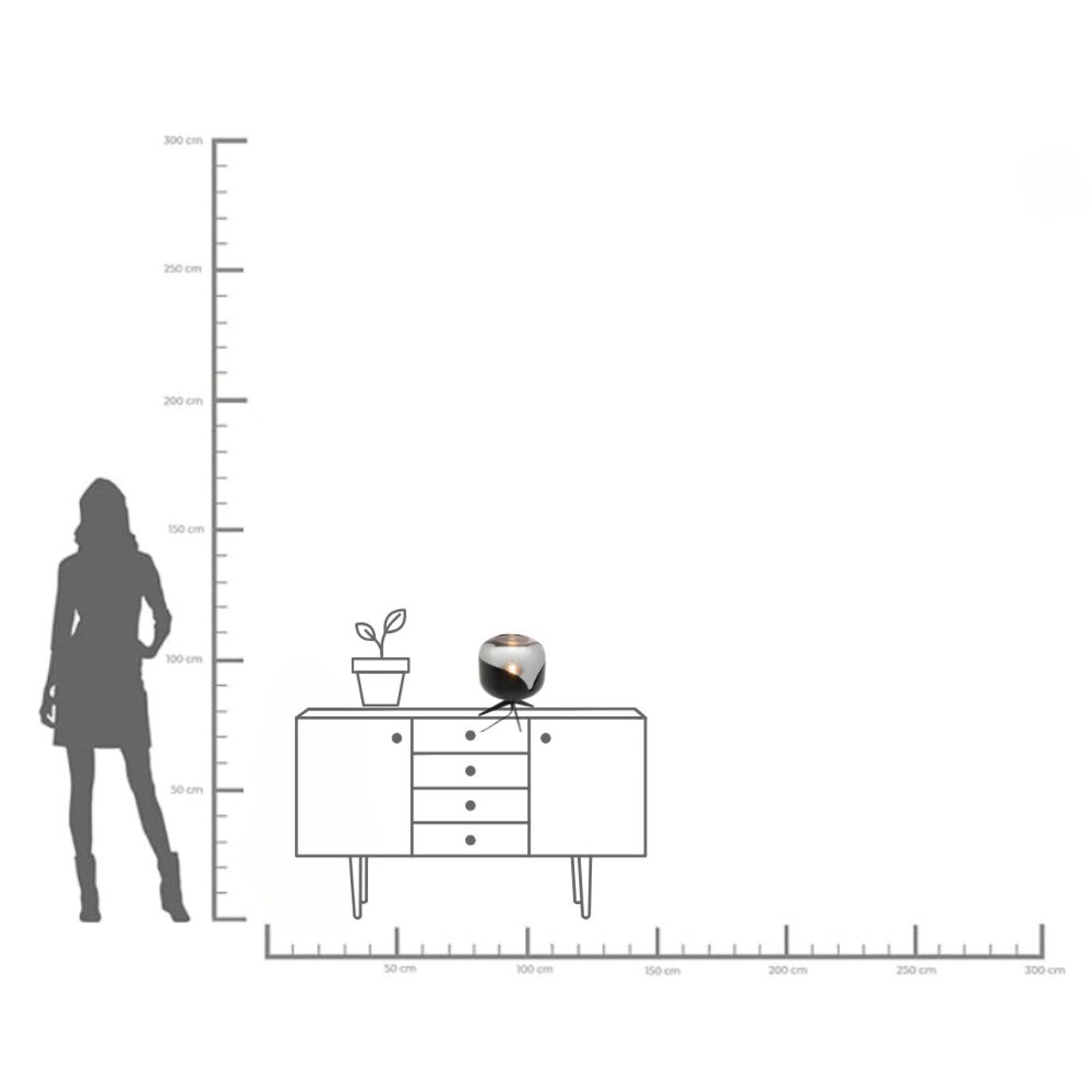 Светильник настольный Smoke Goblet Ball от KARE Design