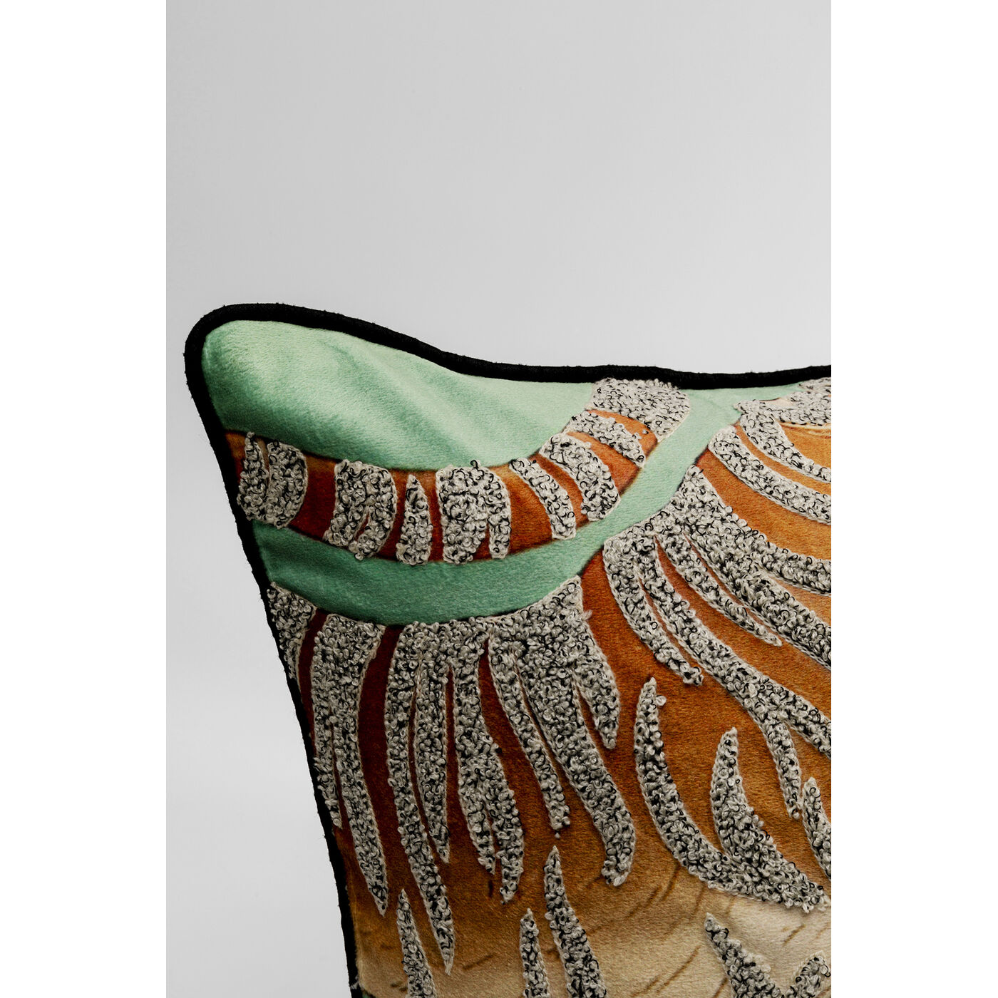 Подушка Tiger Love «Влюблённый тигр» 45x45 см, Мятный от KARE Design
