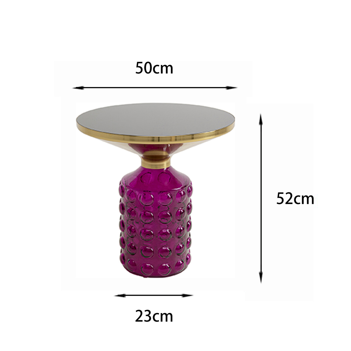 Стол приставной Lola Purple Ø50cm от KARE Design