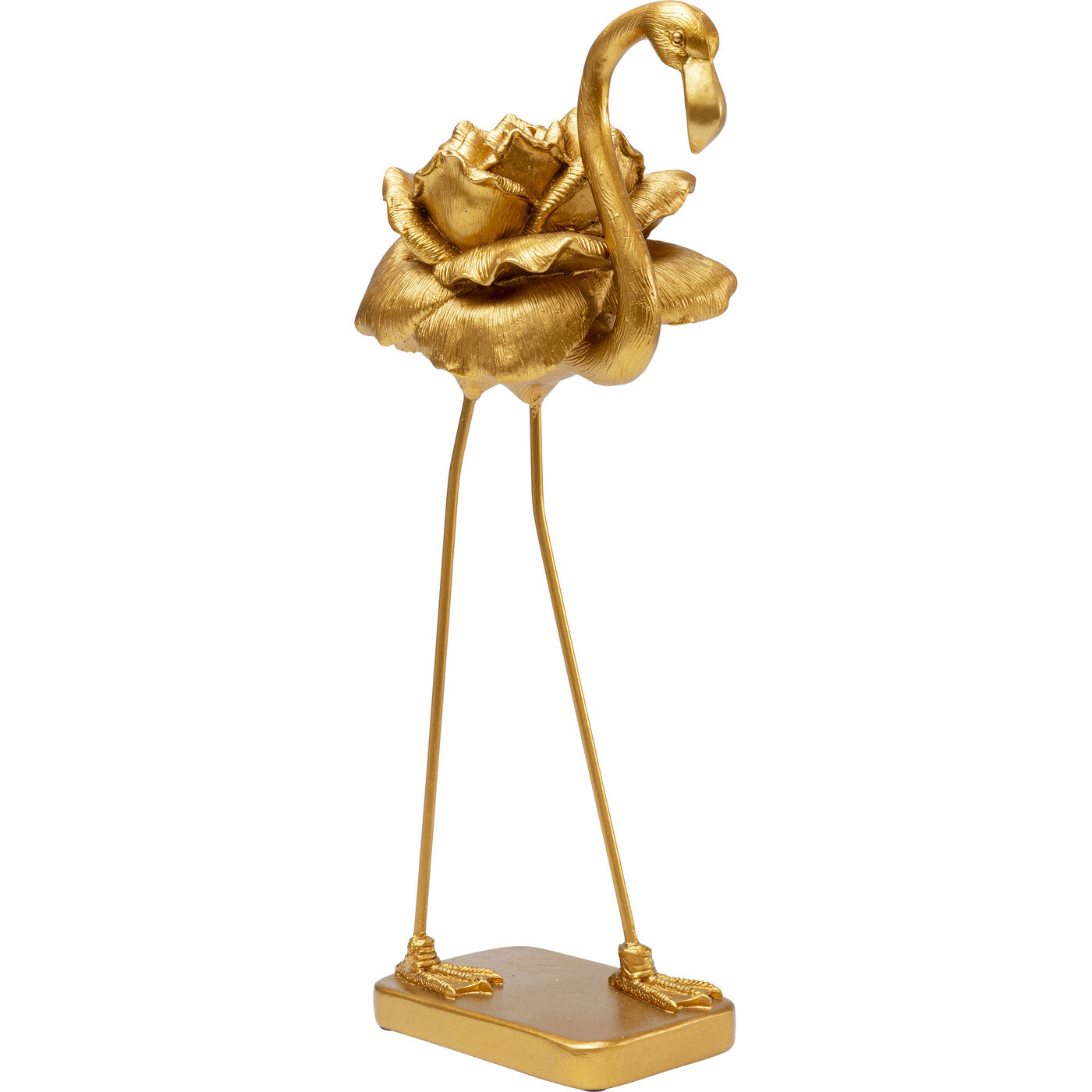 Фигура декоративная Rose Flamingo «Фламинго с розой» 42 см, Золотой от KARE Design