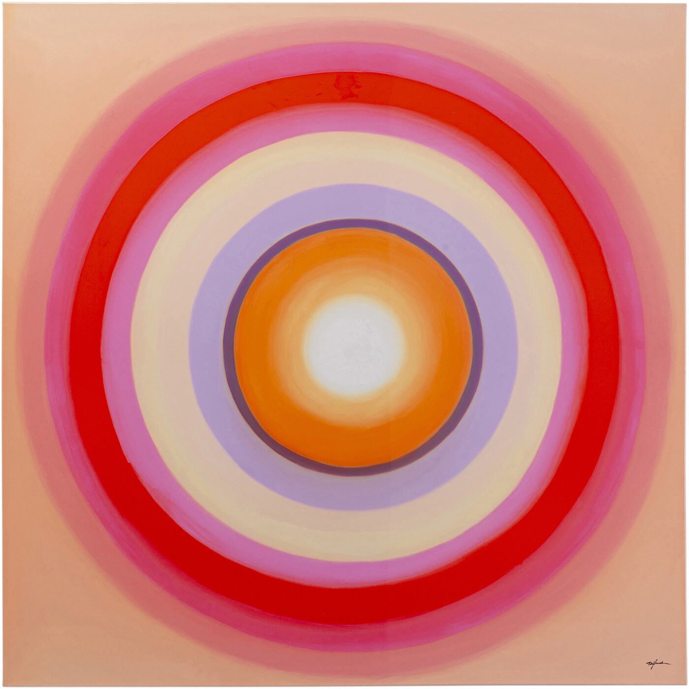 Картина на холсте Tendency Circle Pink «Круги» 120x120 см, Розовый от KARE Design