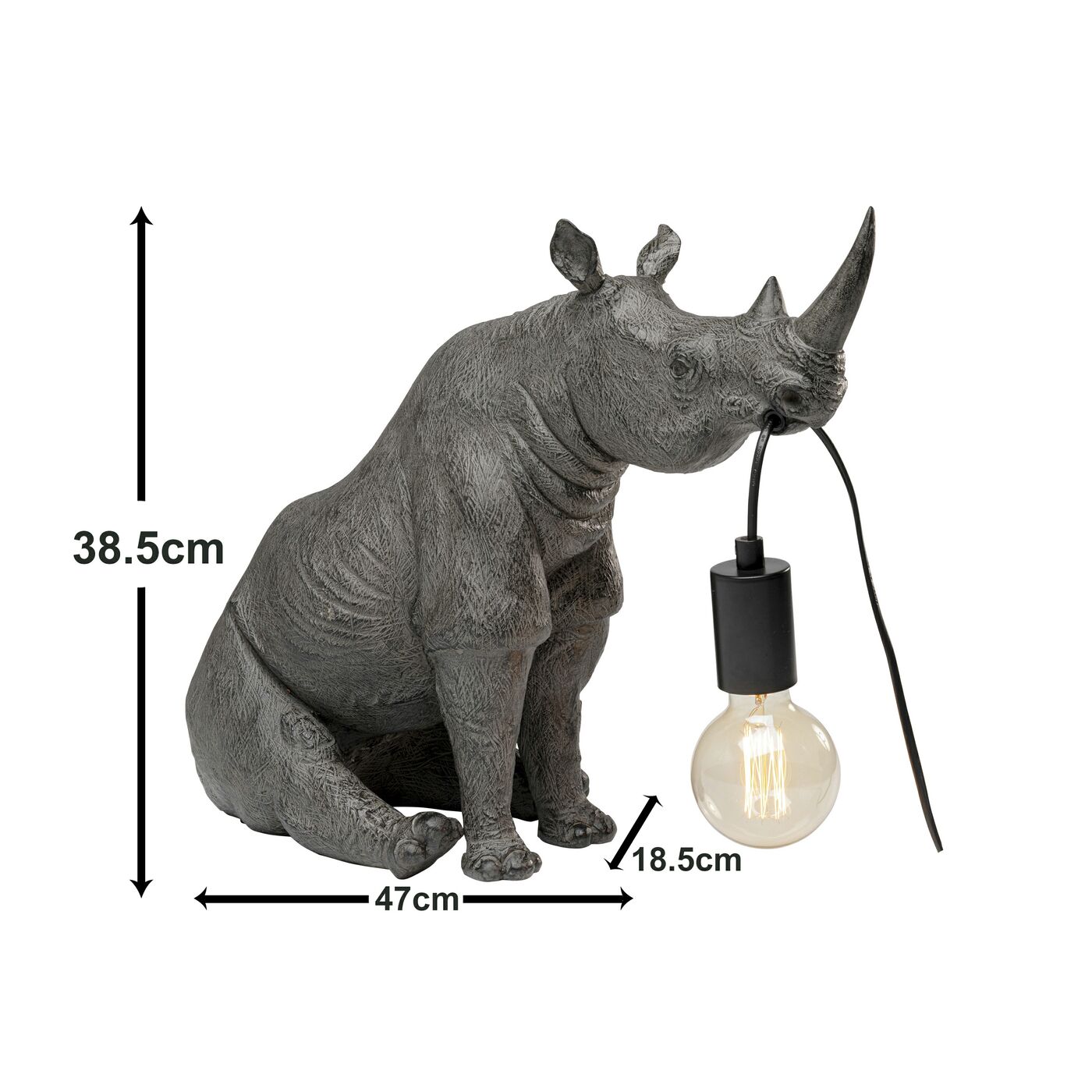 Светильник настольный "Сидящий носорог" Sitting Rhino 42 см от KARE Design