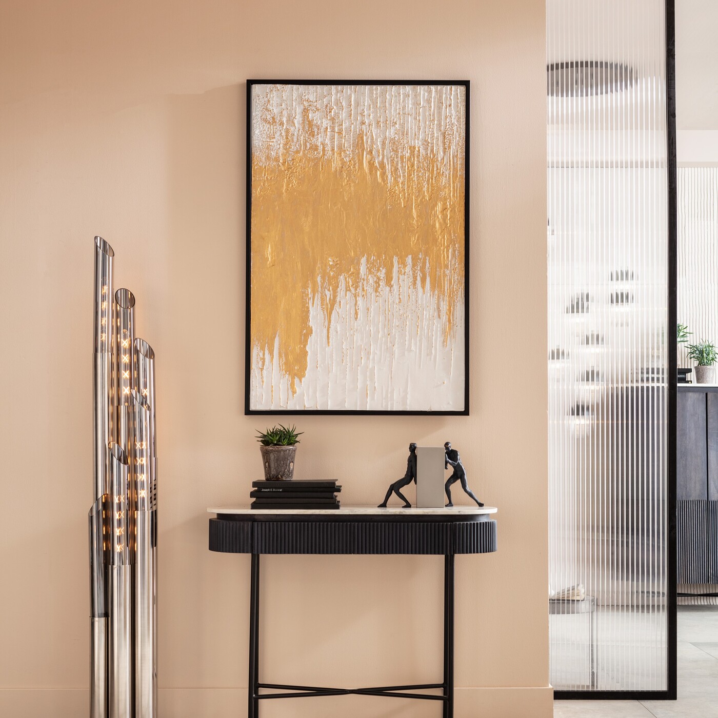 Картина в раме Abstract White «Абстракция» 80x120 см, Белый от KARE Design