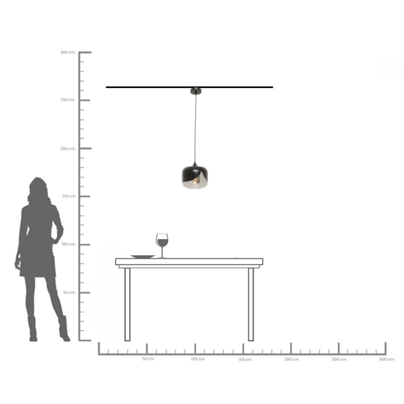 Светильник подвесной Smoke Goblet Ø25cm