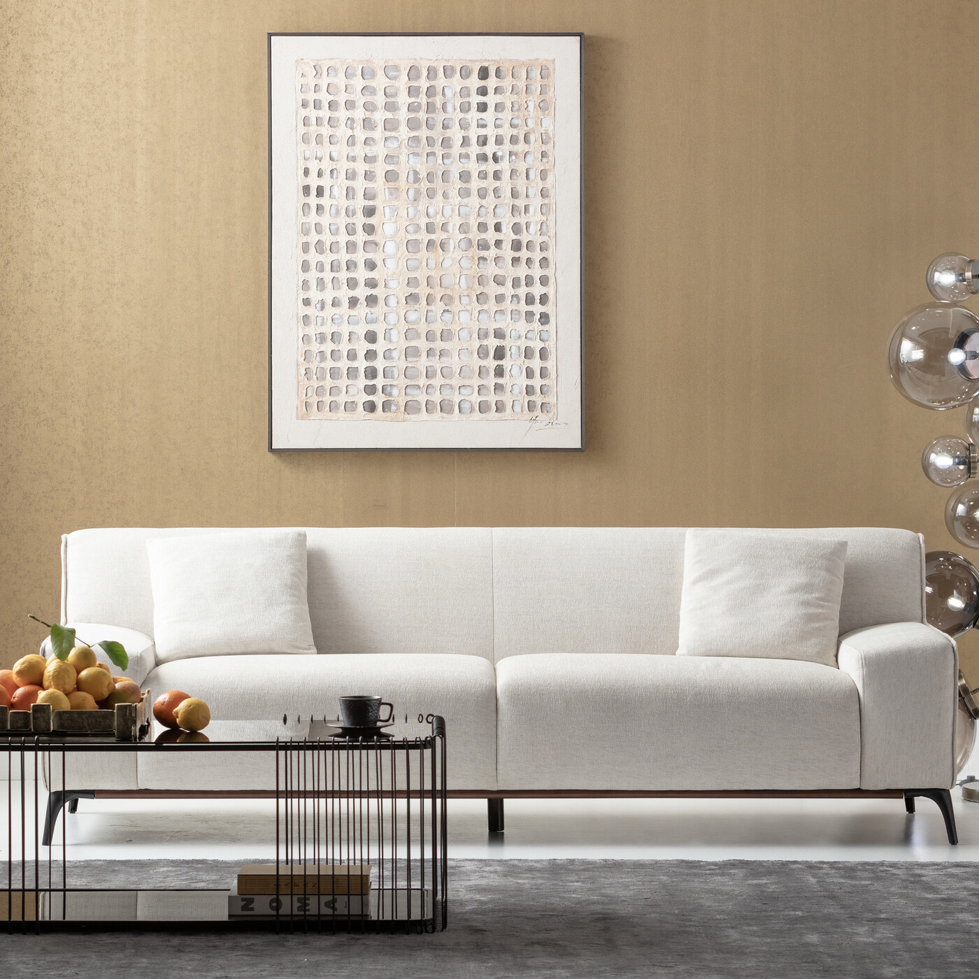 Диван трехместный 3-Seater Toni Beige 230 см от KARE Design